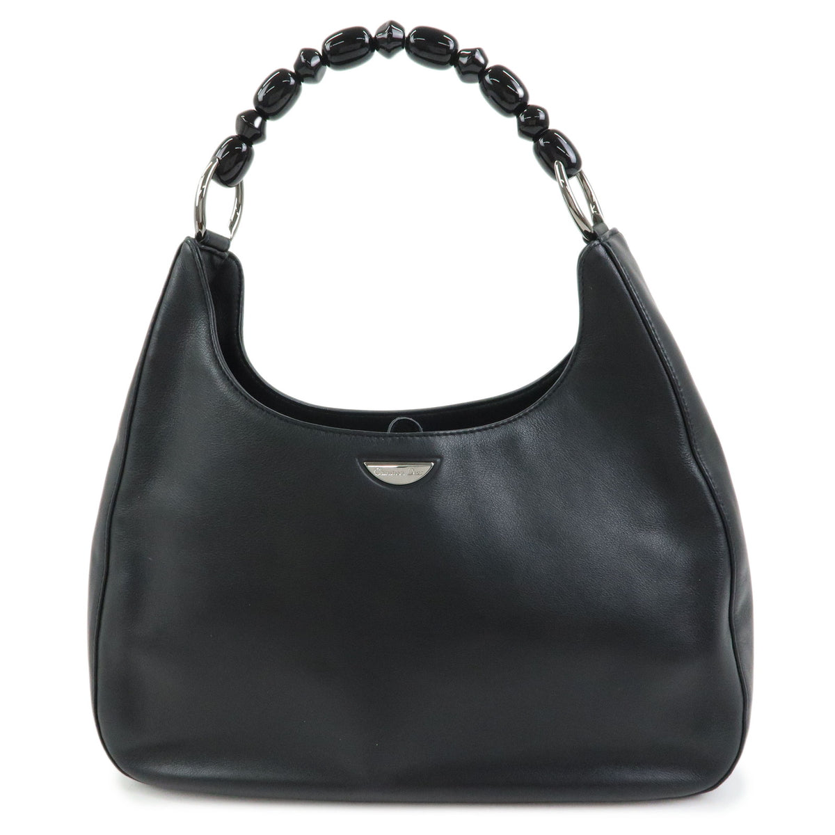 Christian Dior Malice Pearl Leather Shoulder Bag Hand Bag Black