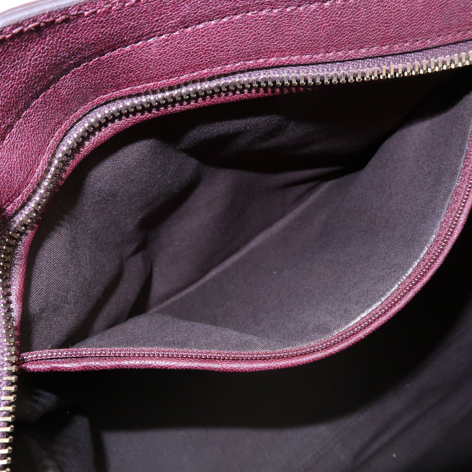 SAINT LAURENT PARIS Y Line Cabas Chyc Leather 2Way Bag Purple Brown