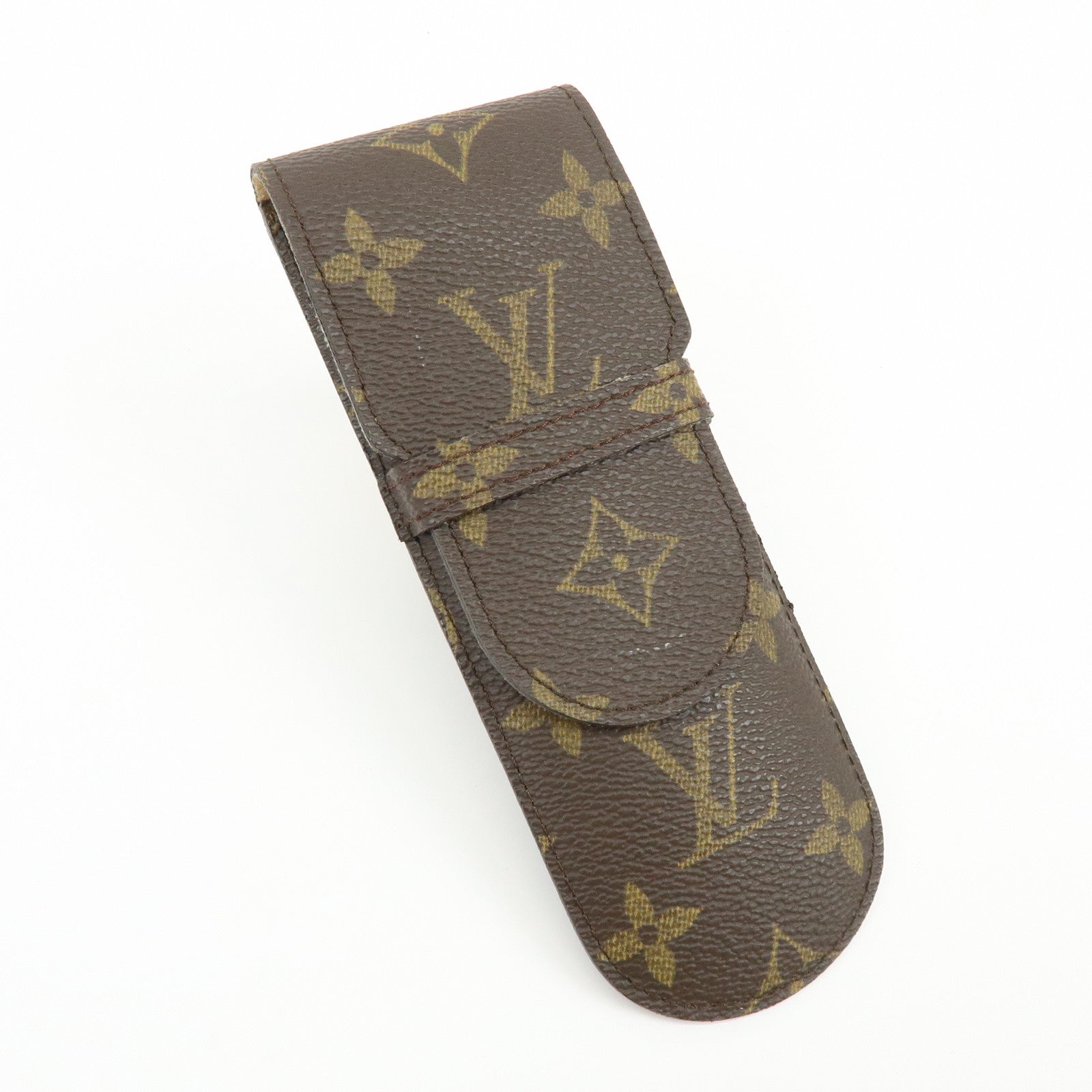 Louis Vuitton Monogram Etui Stylo Canvas Pen Case Brown