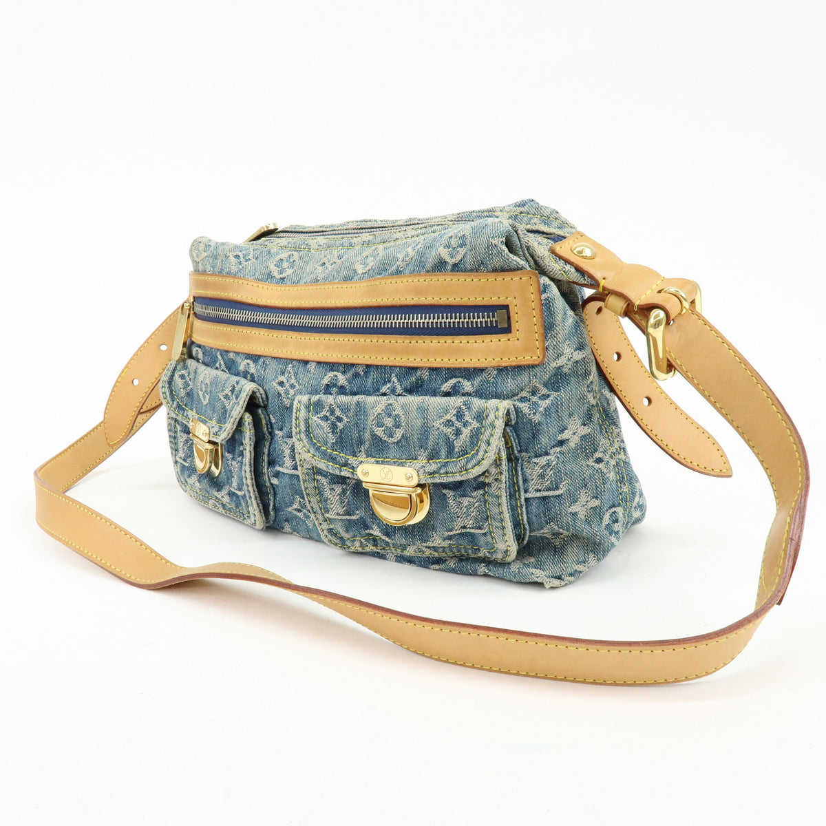 Louis Vuitton Monogram Denim Baggy PM 2Way Bag Shoulder Bag M95049