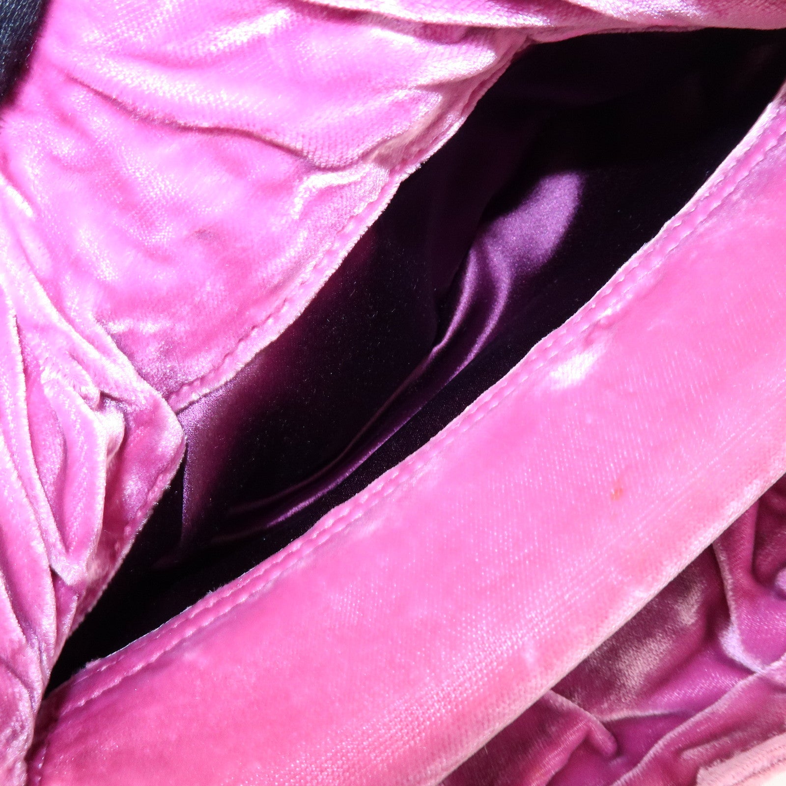 BVLGARI BVLGARI Velour Mini Clutch Bag Clutch Purse Pink