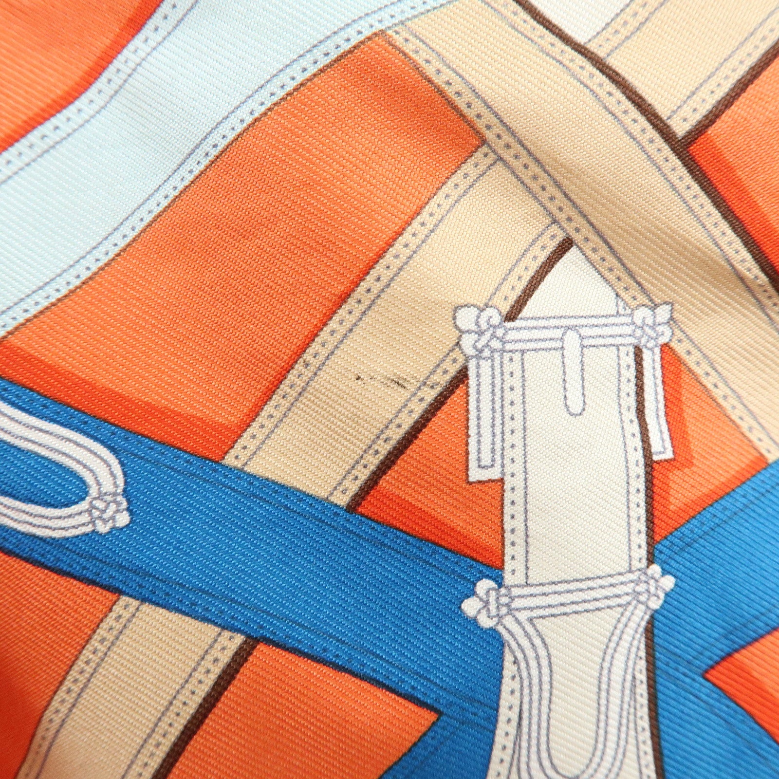 HERMES Airsilk Duffle 38 Silk Leather Shoulder Bag Hand Bag Orange
