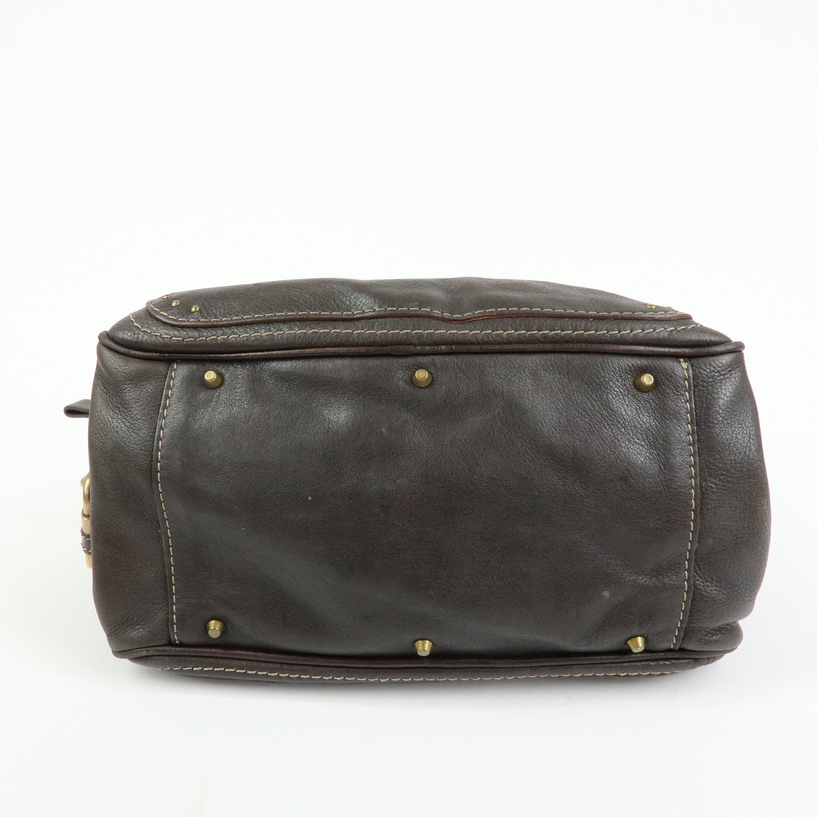 Chloe Paddington Leather Mini Hand Bag Shoulder Bag Brown