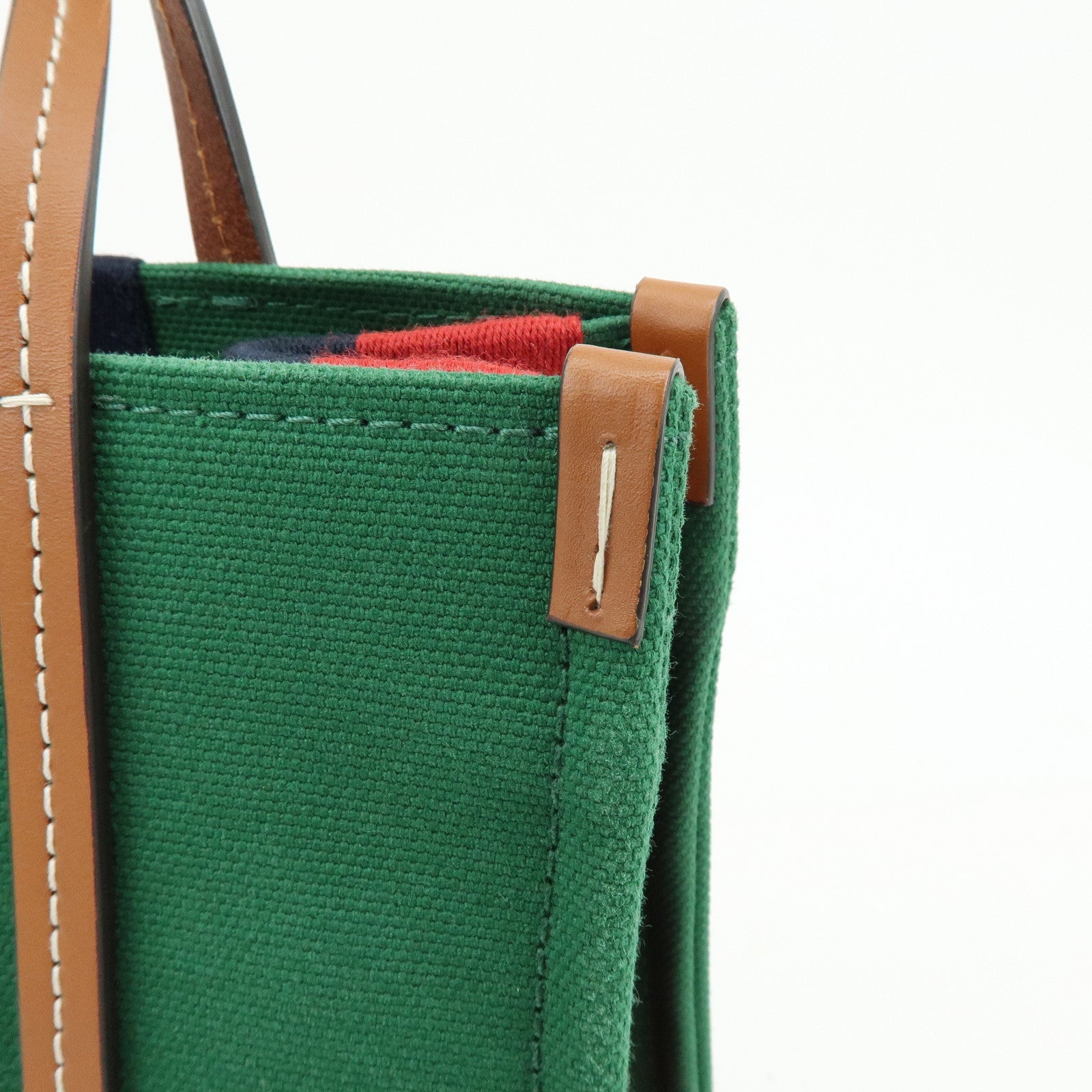GUCCI Interlocking G Sherry Canvas 2Way Bag Hand Shoulder Bag 727728