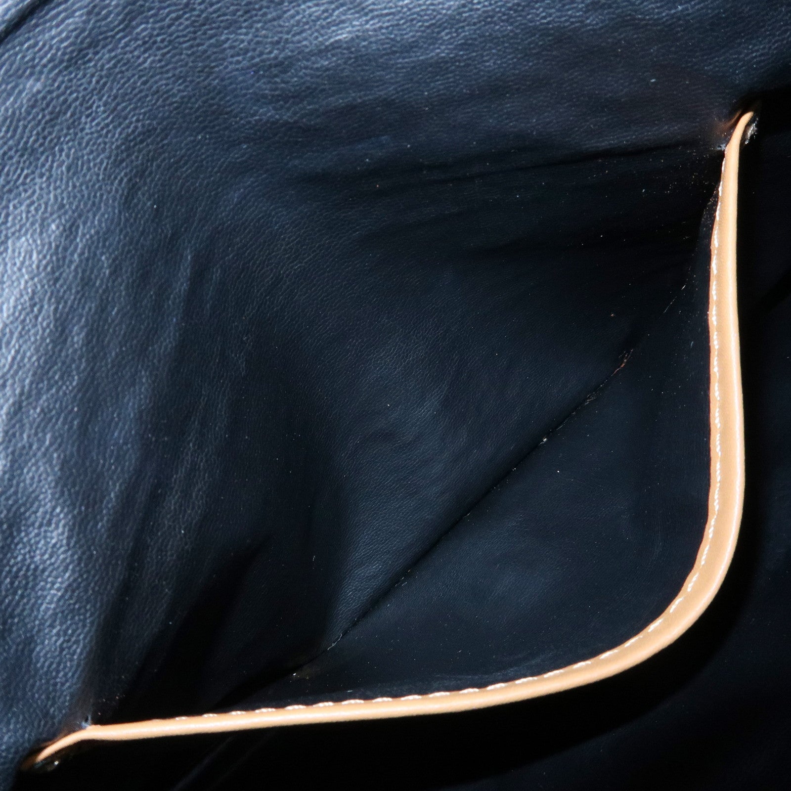 CELINE Macadam Leather Clutch Bag Flat Pouch Black