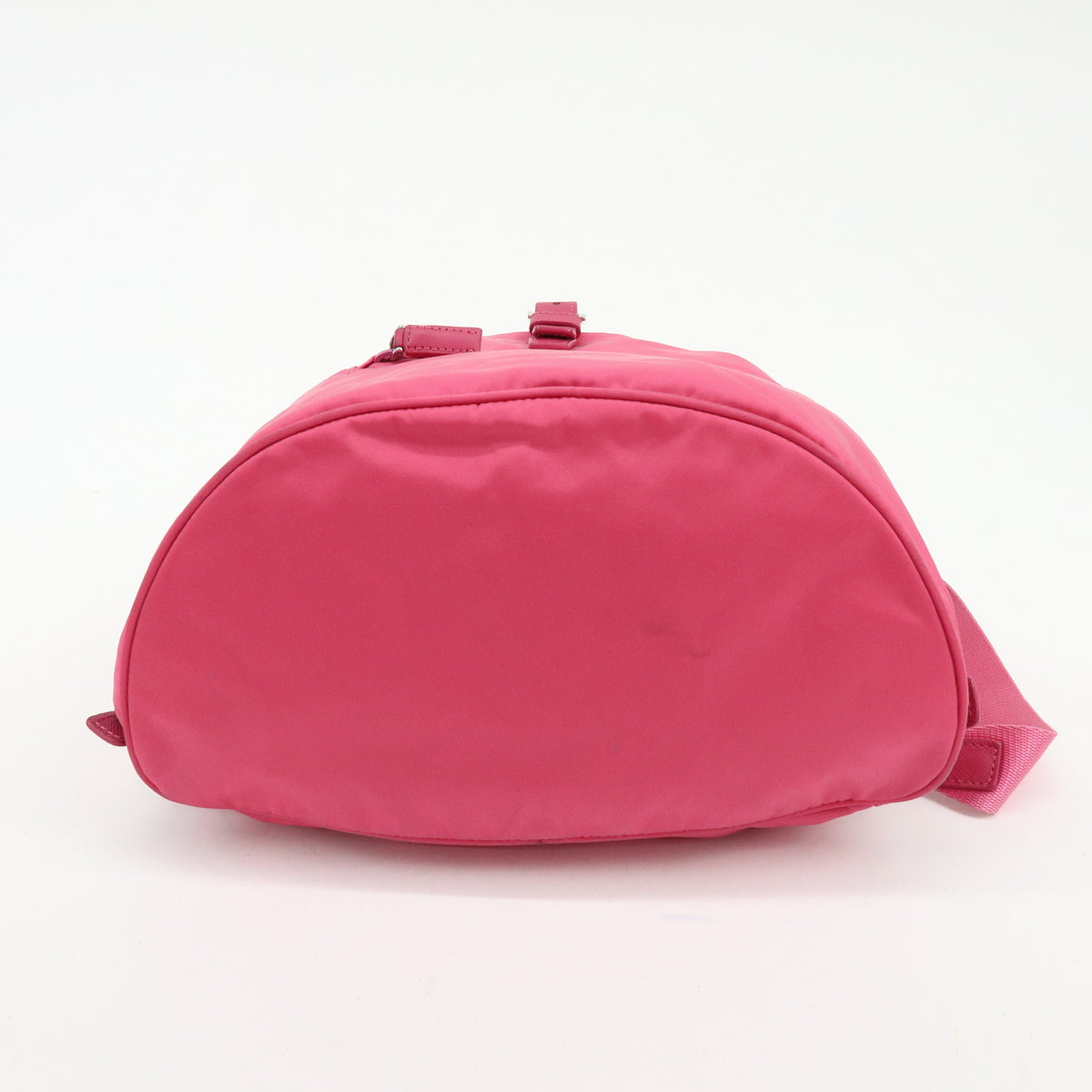 PRADA Triangle Log Nylon Leather Backpack Rucksack Pink BZ0032
