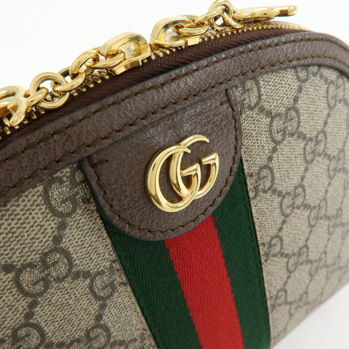 GUCCI Ophidia Sherry Double G GG Supreme Leather Shoulder Bag 499621