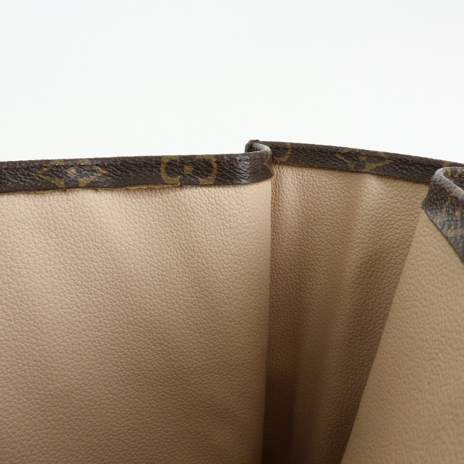 Louis Vuitton Monogram Sac Plat Tote Bag Hand Bag Brown M51140