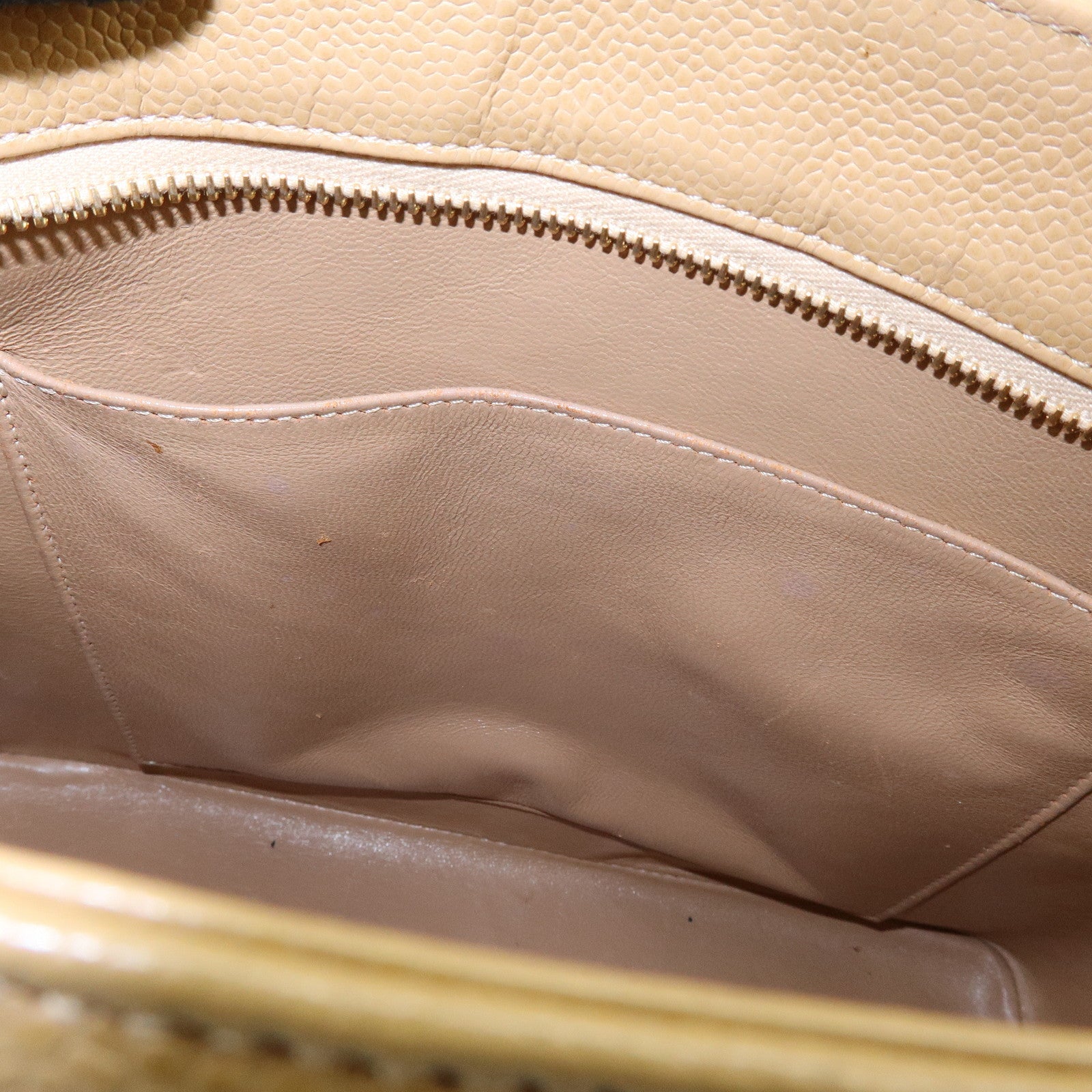 CHANEL Medallion Matelasse COCO Mark Tote Bag Hand Bag Beige A01804
