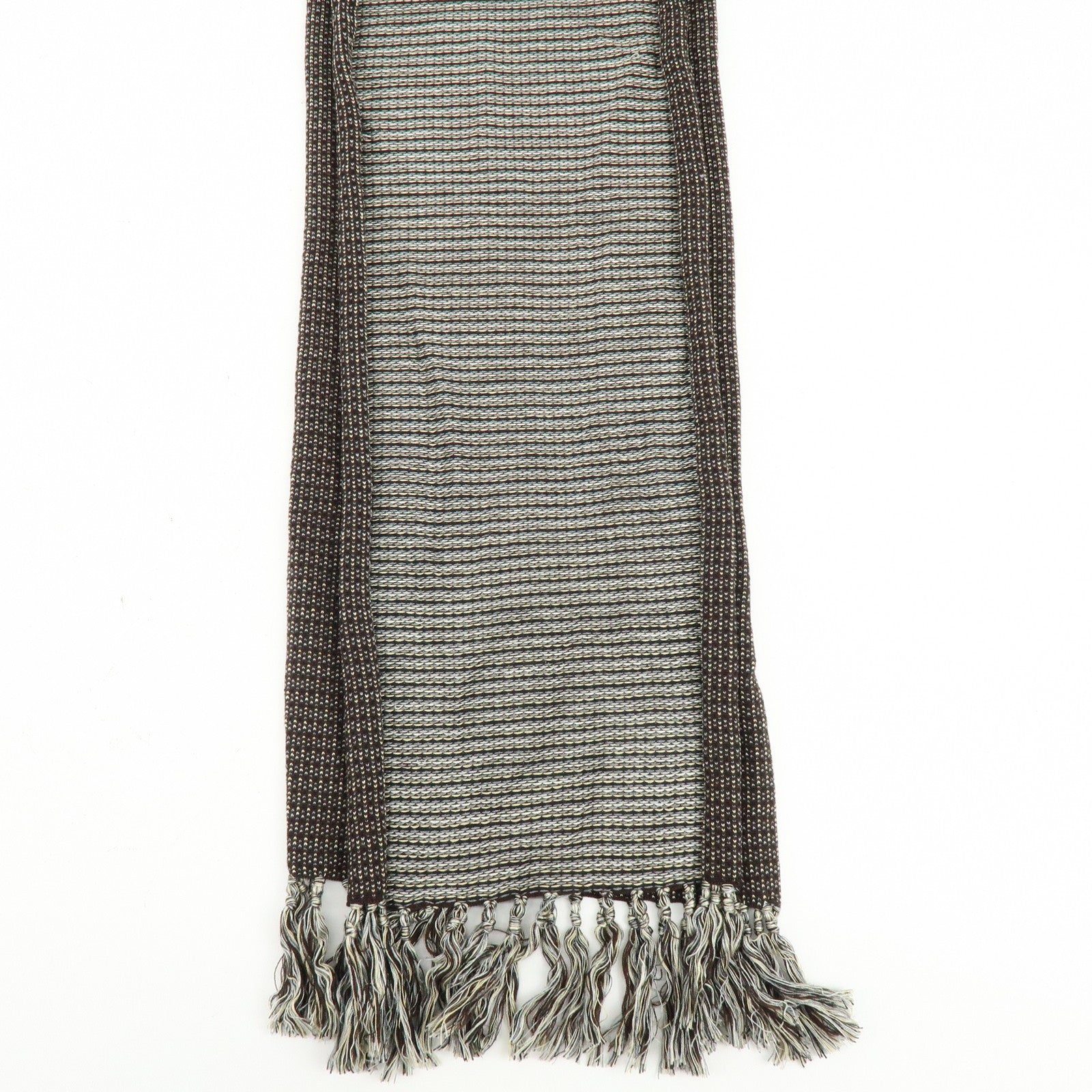 Louis Vuitton Taiga Takahashi Wool Silk Scarf Stole Dark Brown