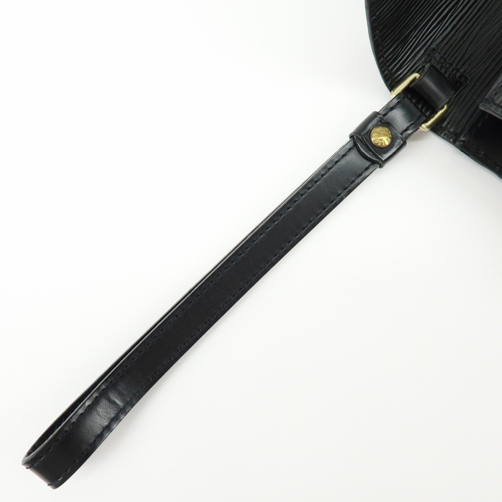 Louis Vuitton Epi Sellier Dragonne Leather Clutch Bag Noir Black M52612