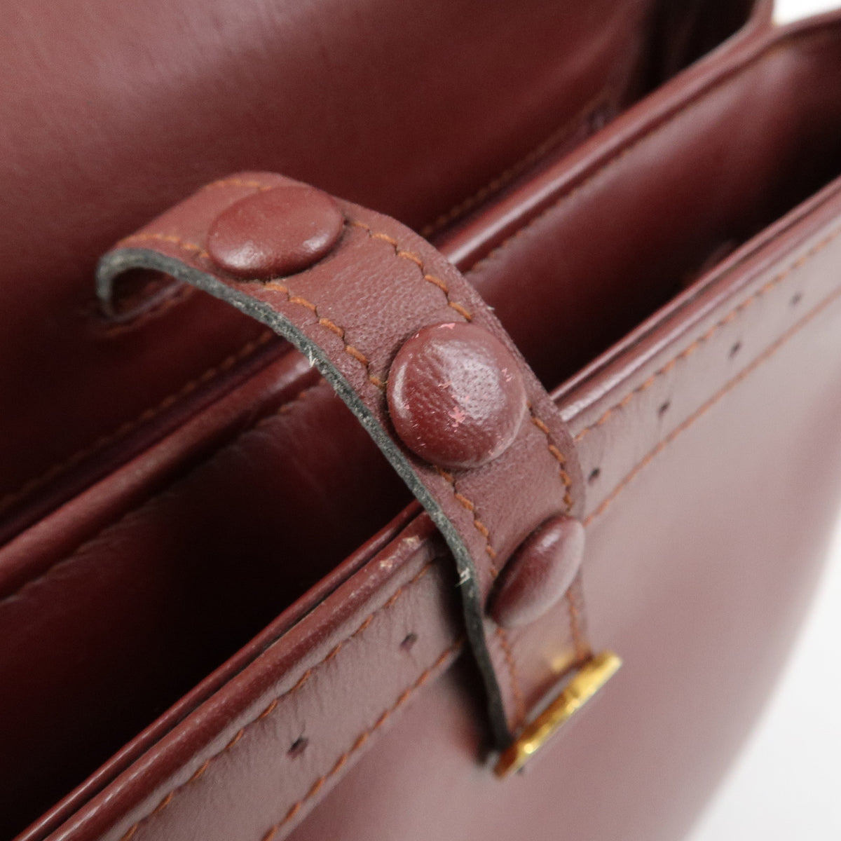 Cartier Must de Cartier Leather Shoulder Bag Crossbody Bag Bordeaux
