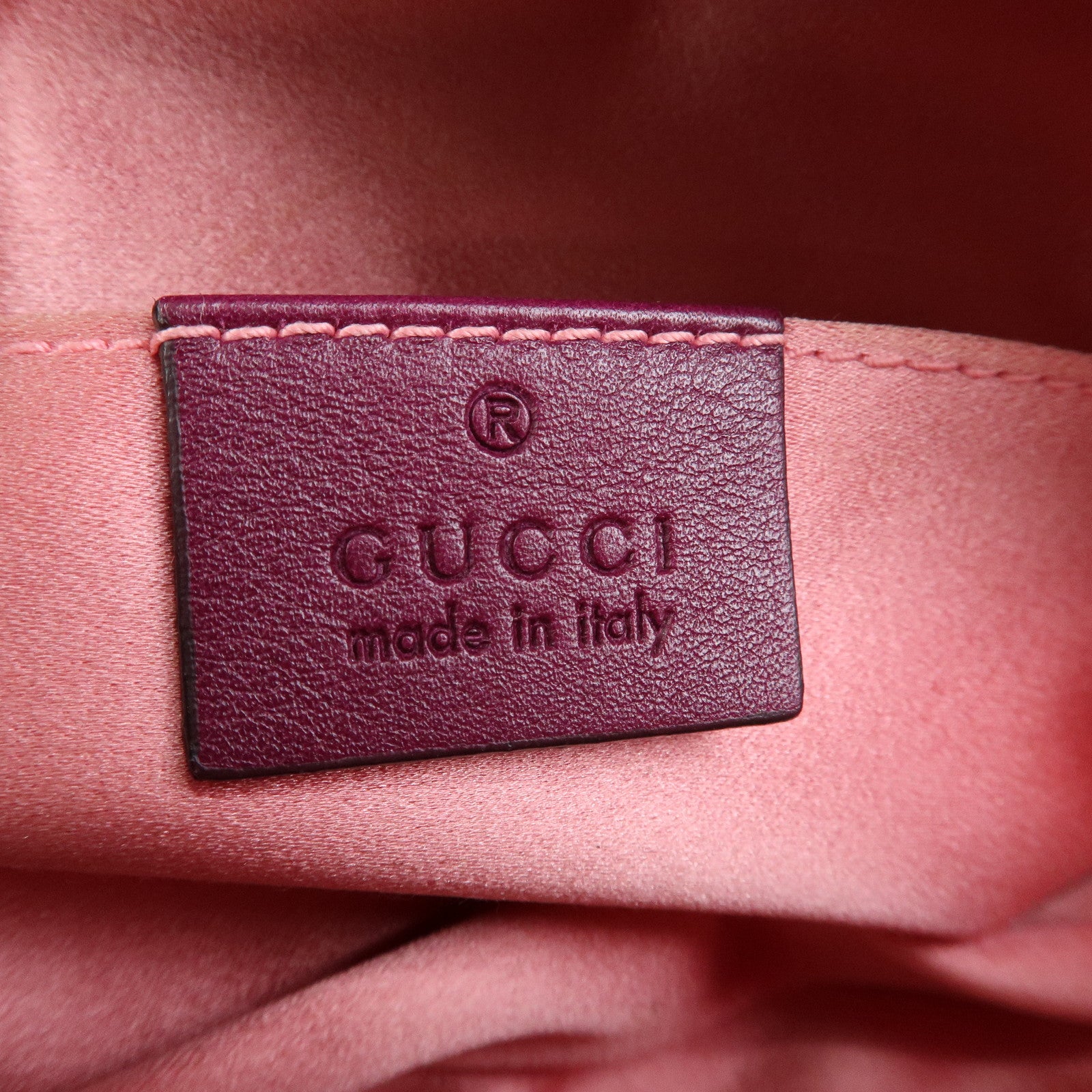 GUCCI GG Marmont Double G Velvet Leather Waist Pouch Body Bag 476434