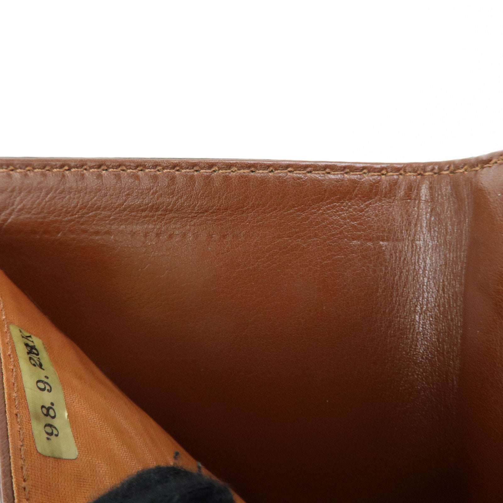 CHANEL COCO Mark Leather Bi-fold Compact Wallet Brown Gold