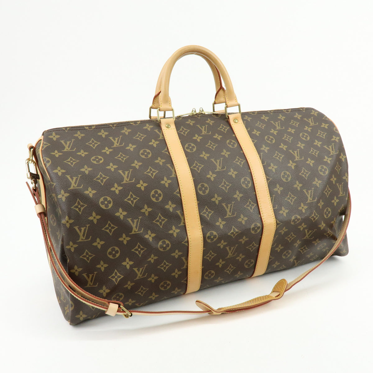 Louis Vuitton Monogram Keep All Bandouliere 55 Boston Bag M41414