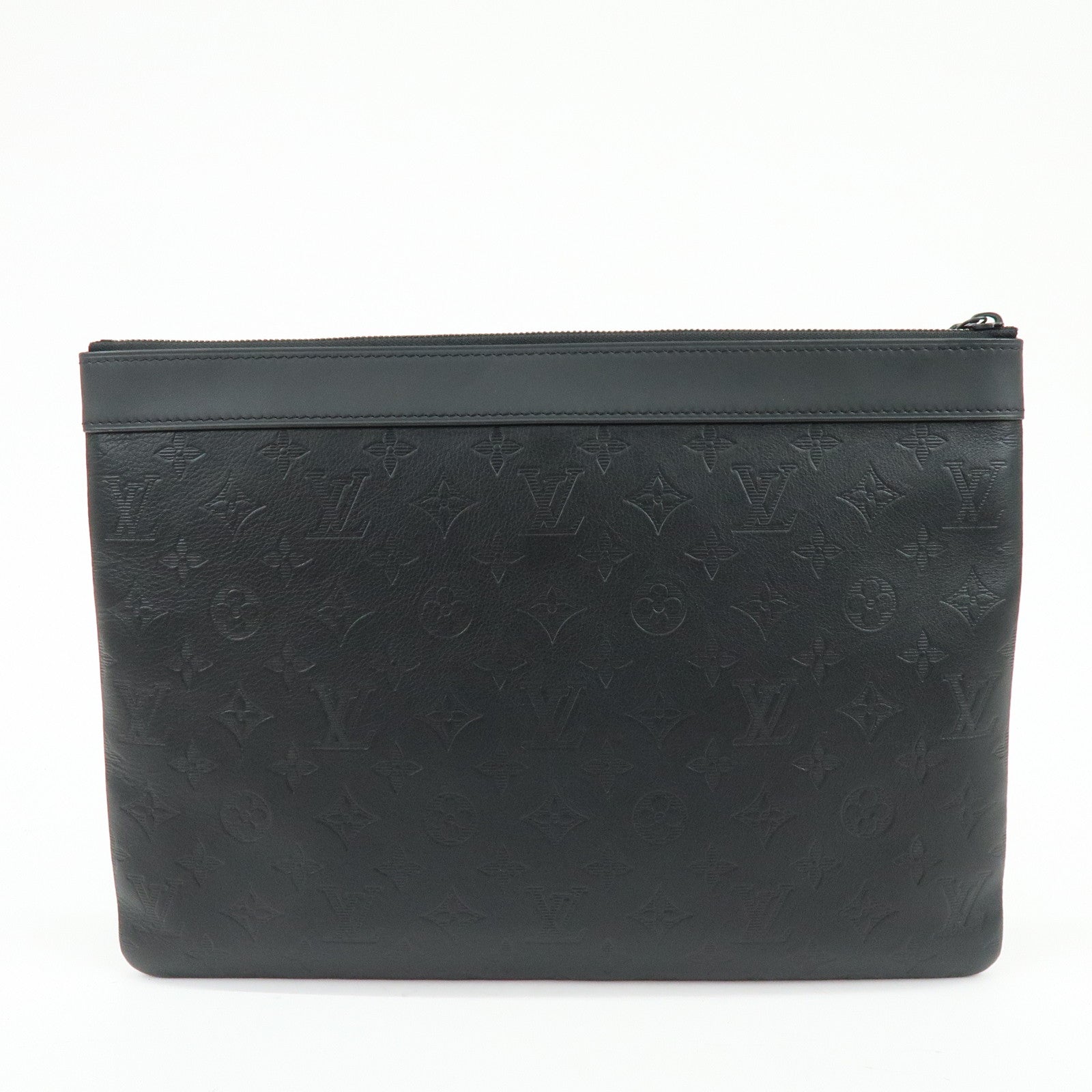 Louis Vuitton Monogram Shadow Pochette Discovery Cluth Bag Black M62903