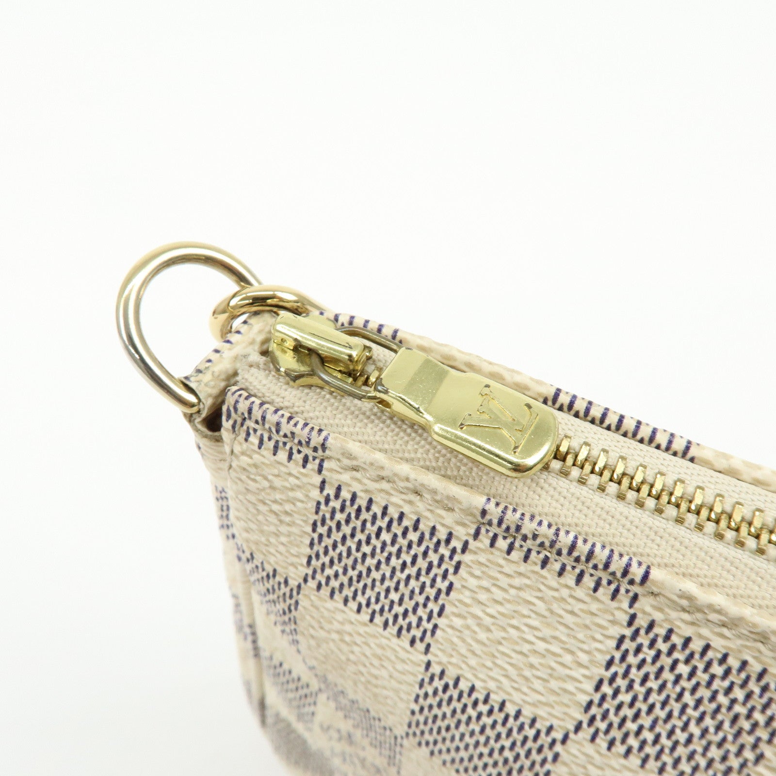 Louis Vuitton Damier Azur Pochette Accessoires Hand Bag Pouch N41207