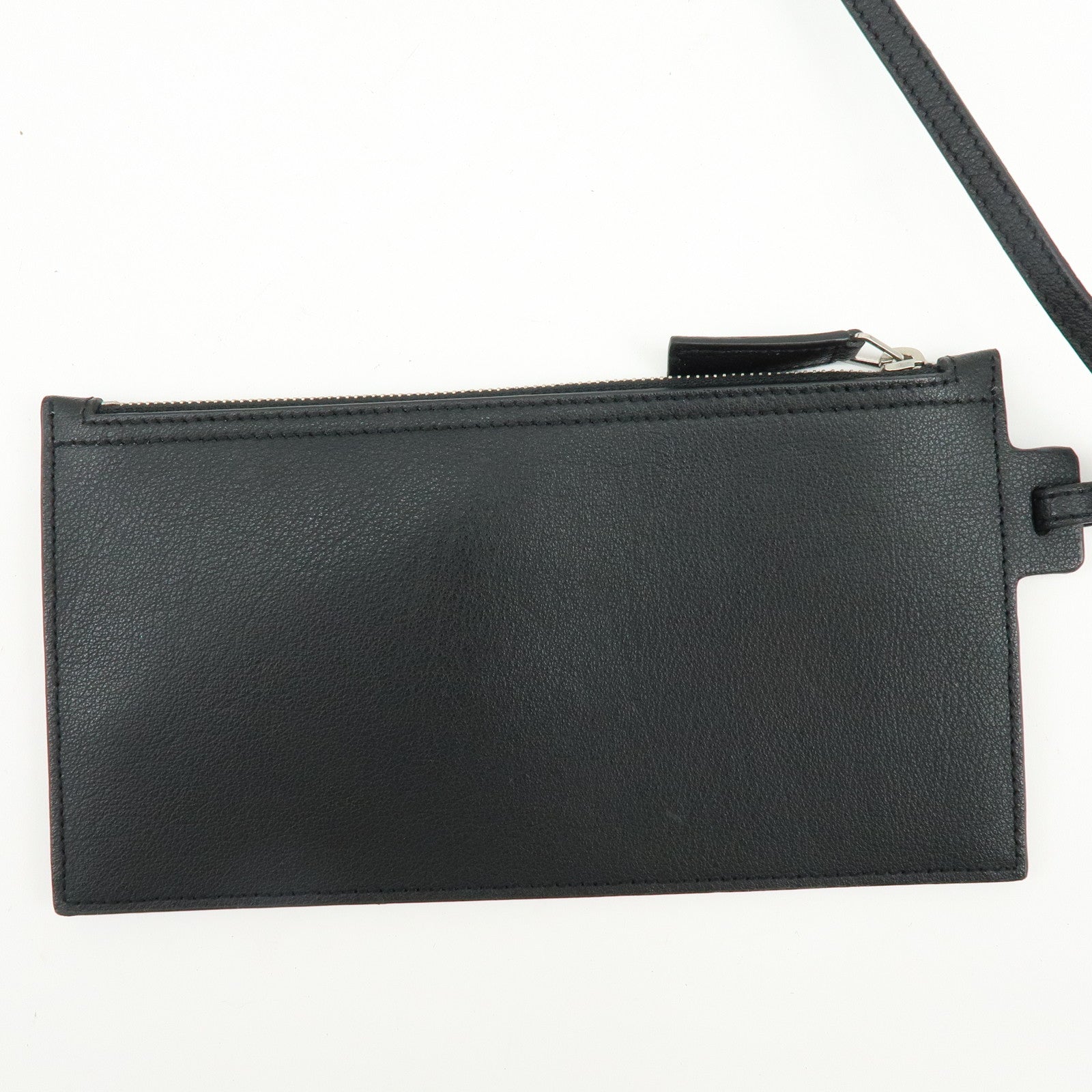 SAINT LAURENT Leather Sac Shopping Tote Bag Shoulder Bag Black 467946