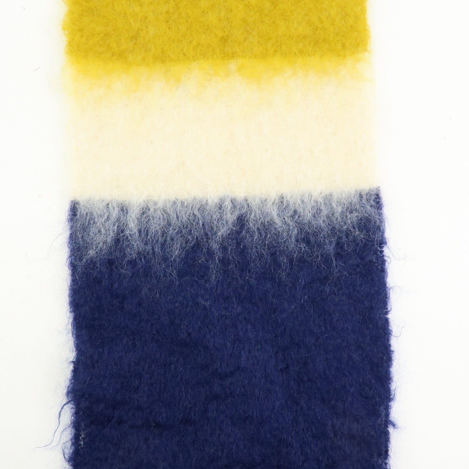 LOEWE Anagram Mohair Scarf Shawl Ivory Black Green Yellow Brown