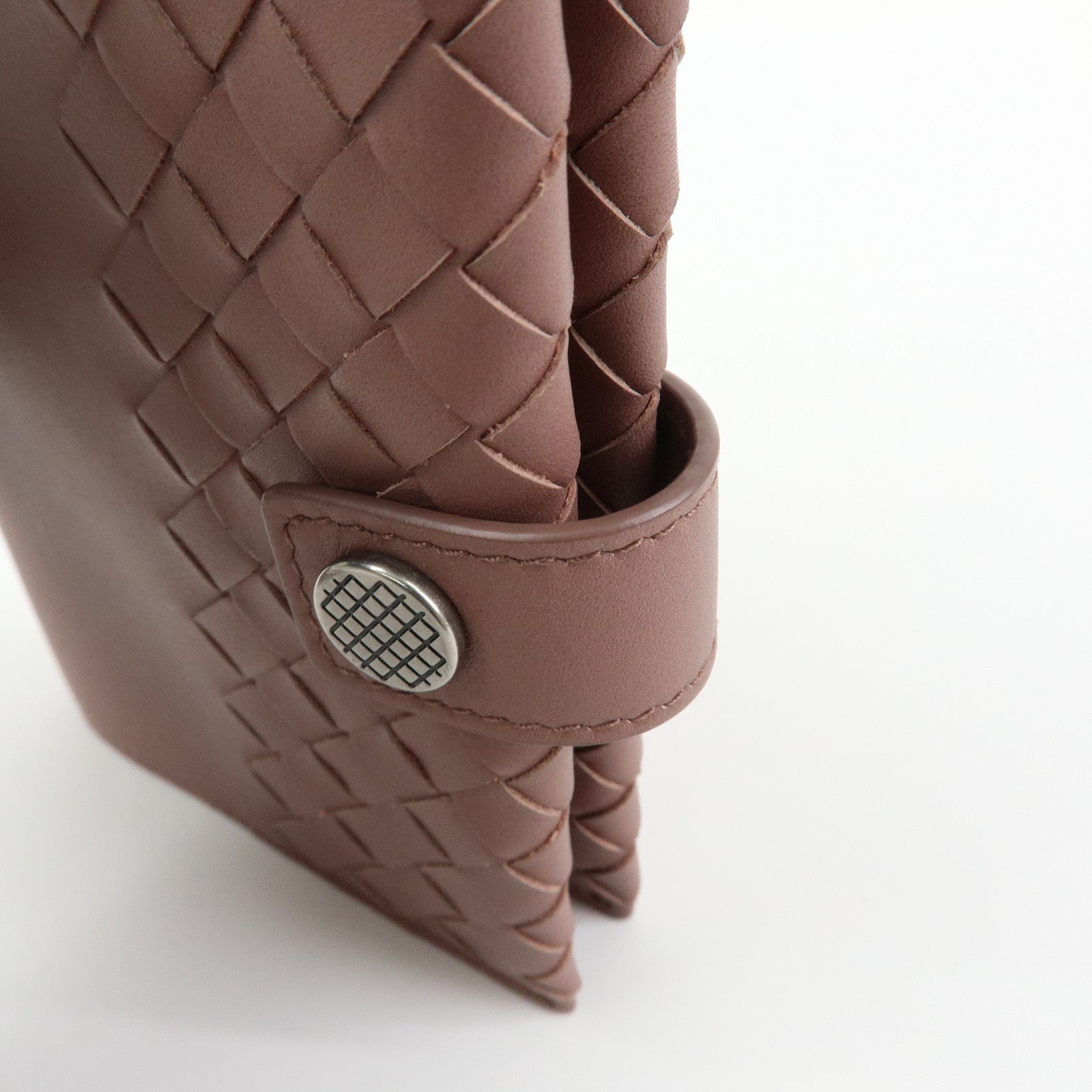 BOTTEGA VENETA Intrecciato Leather Agenda Planner Cover Brown