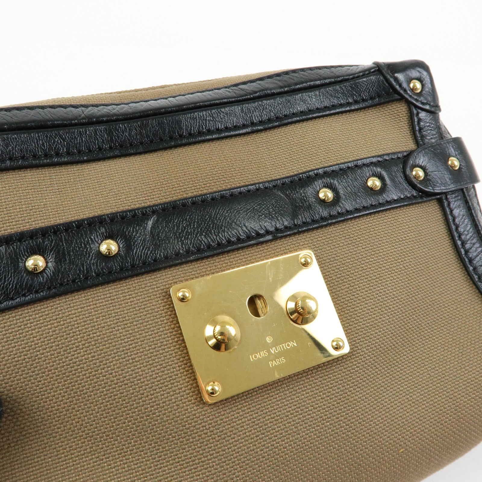 Louis Vuitton Petite Malle Soft MM Canvas Leather Shoulder Bag