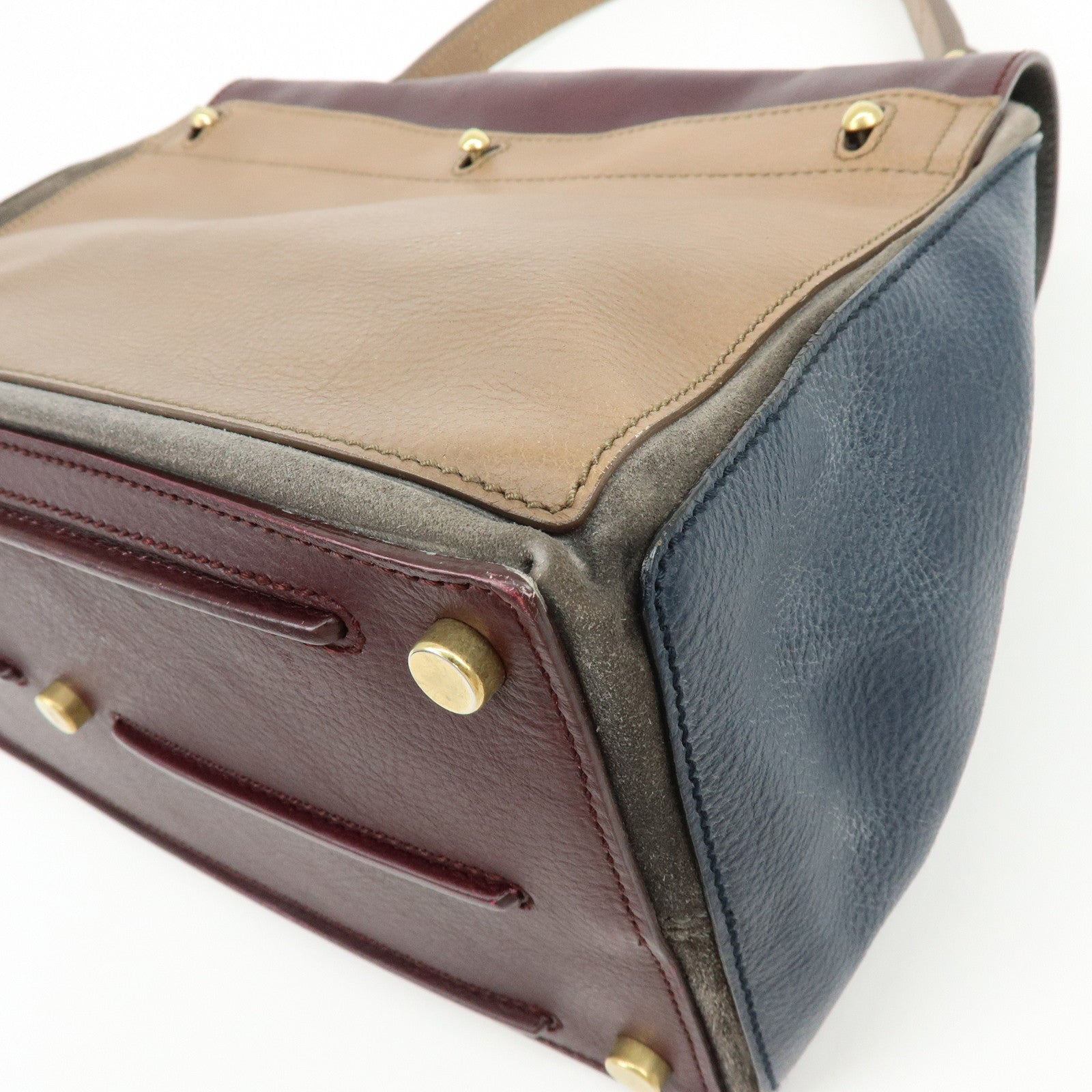 SAINT LAURENT PARIS Baby Cabas Leather Hand Bag Boudreaux Beige