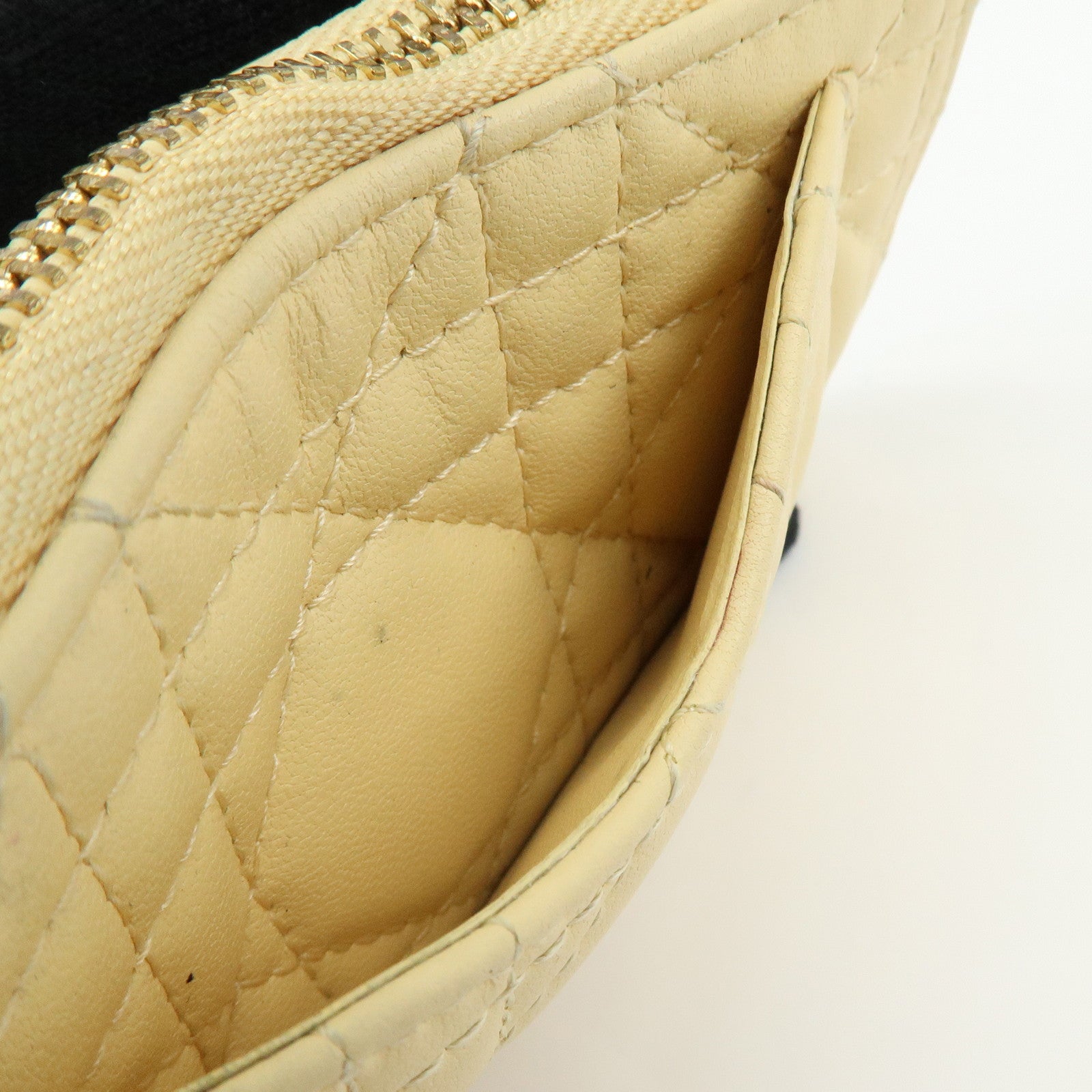 Christian Dior Lady Dior Cannage Cosmos Lambskin Card Case Yellow