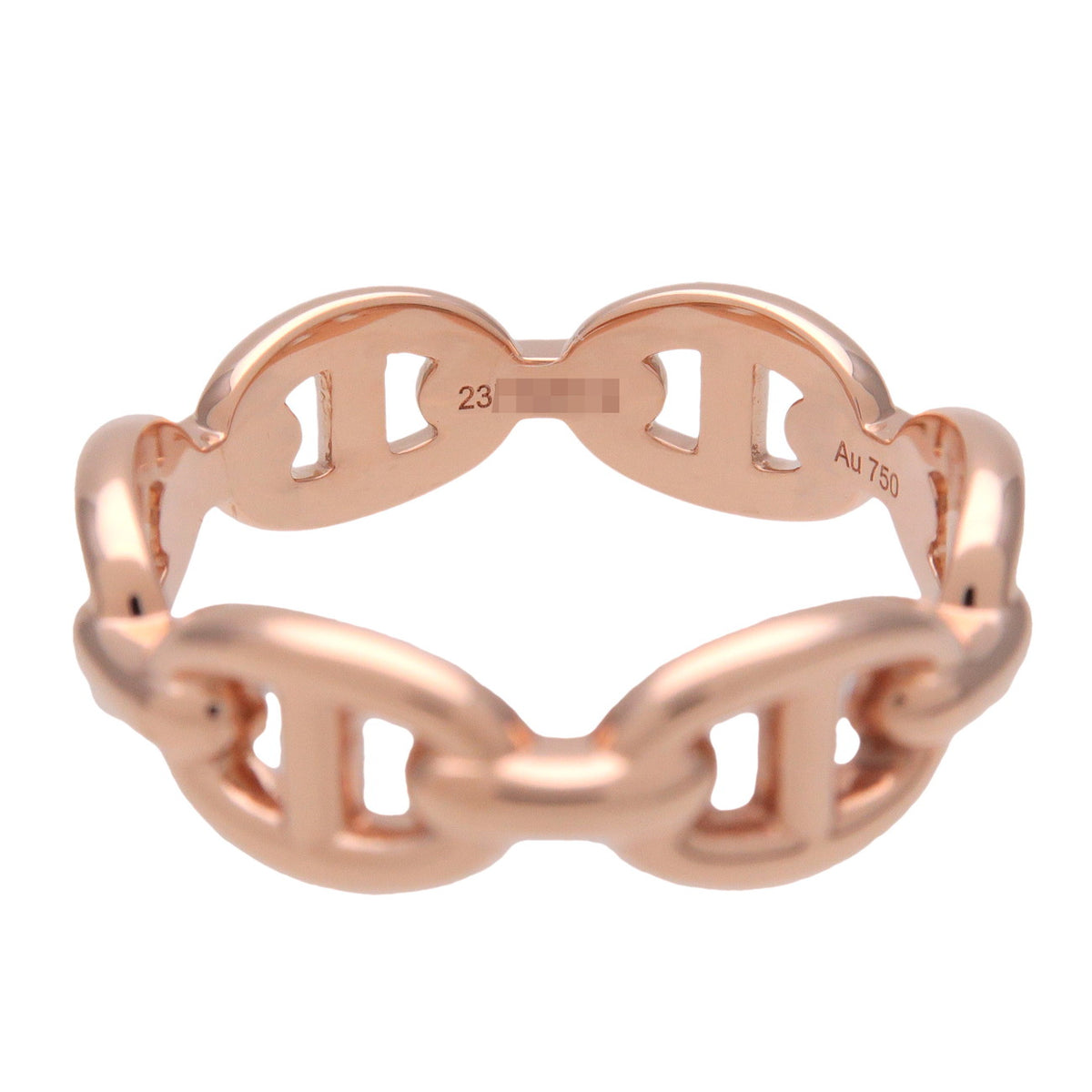HERMES Chaine d'ancre Enchainee Ring PM K18 750PG Rose Gold #52 US6
