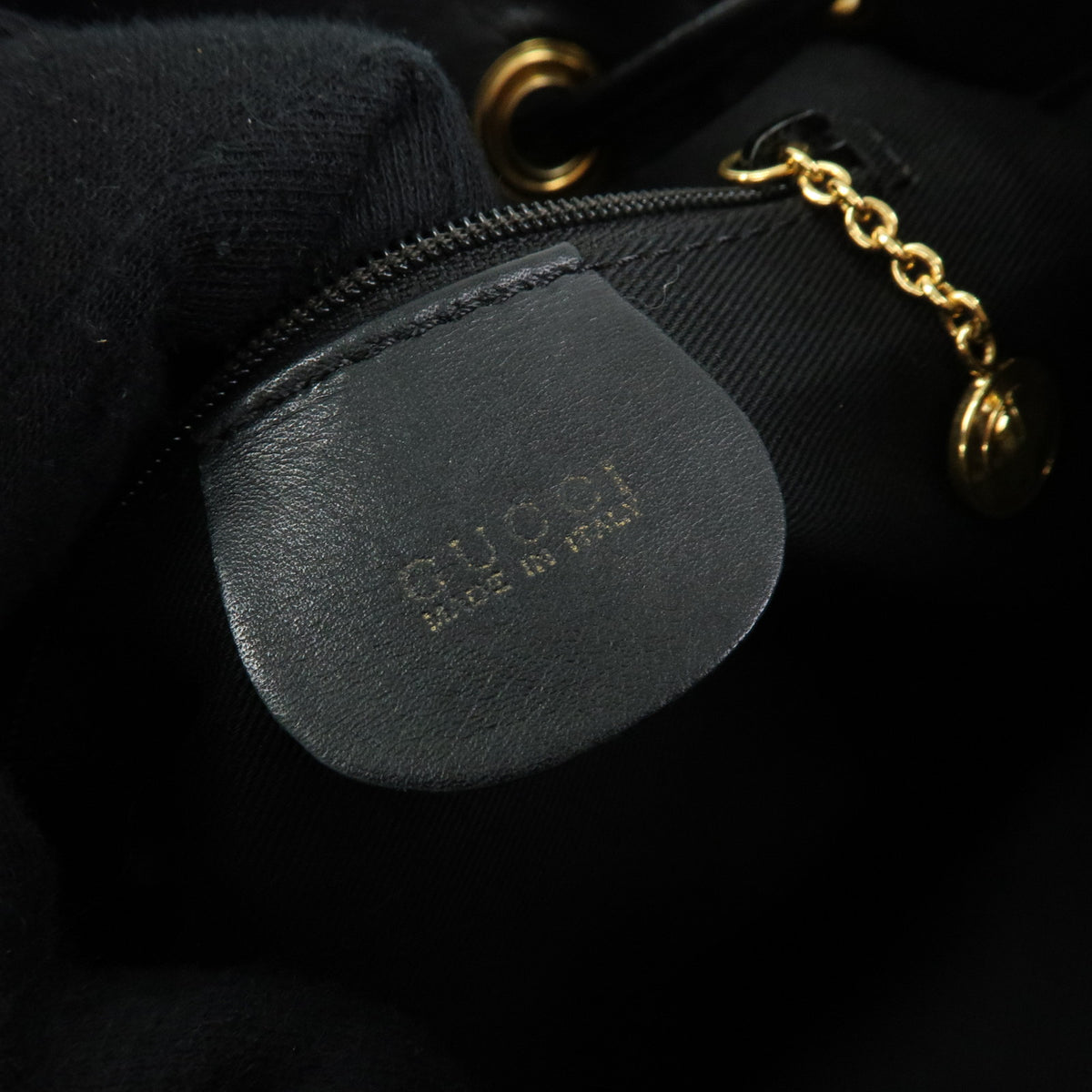 GUCCI Bamboo Sherry Leather Backpack Rucksack Black 003・2058・0044