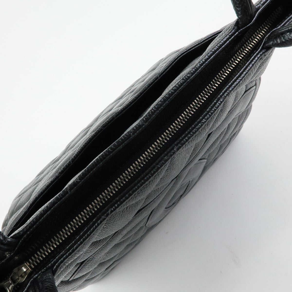 CHANEL Medallion Matelasse COCO Mark Caviarskin Tote Bag Black A01804