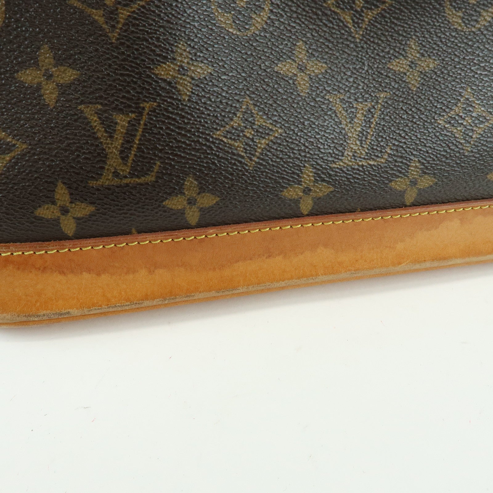 Louis Vuitton Monogram Alma PM Canvas Leather Hand Bag Brown M51130