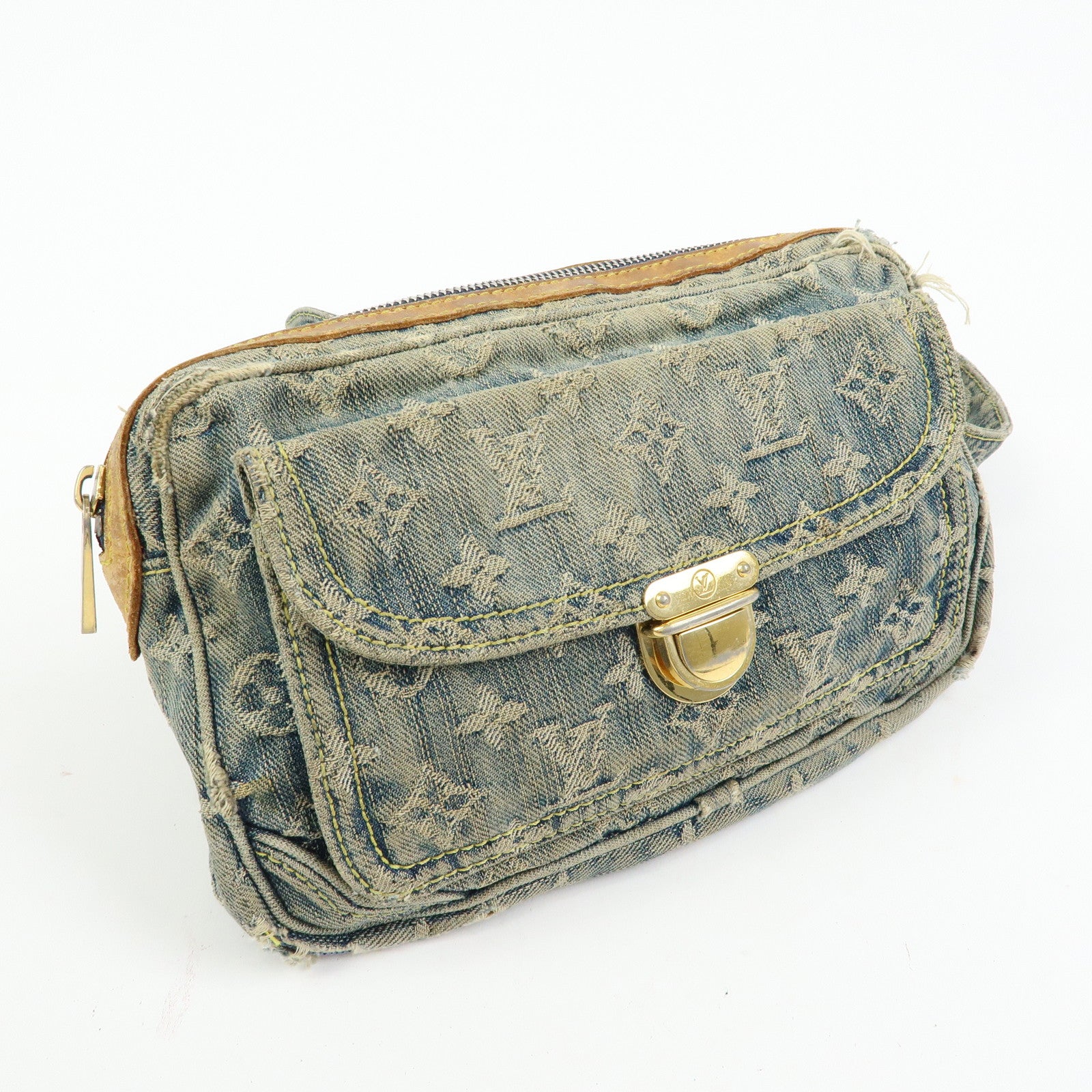 Louis Vuitton Monogram Denim Bum Bag Waist Bag Blue M95347