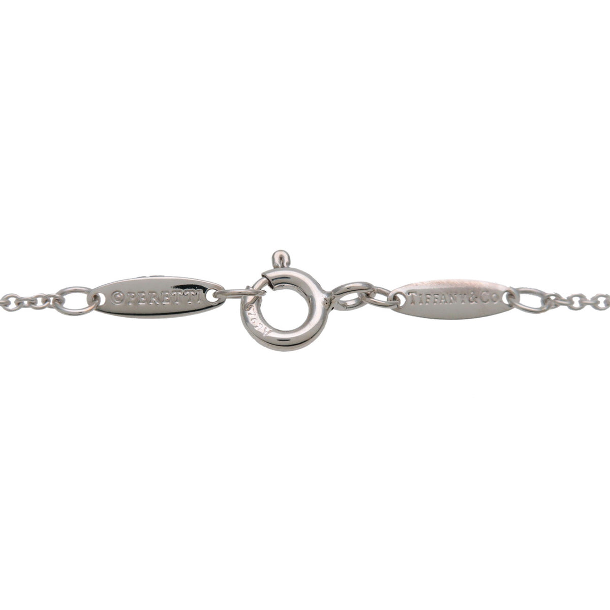 Tiffany & Co By The Yard 1P Diamond Necklace SV925 Silver