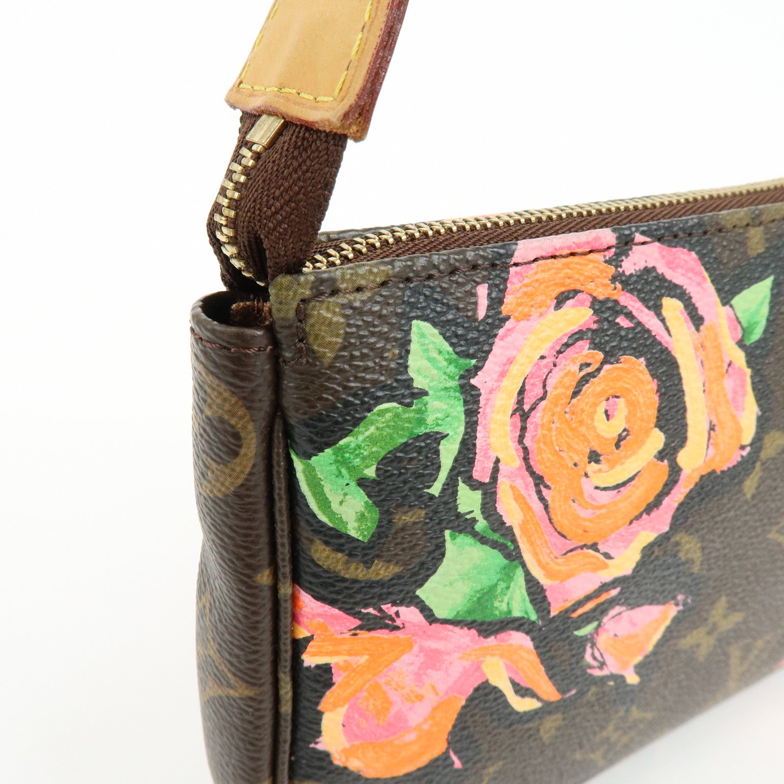 Louis Vuitton Monogram Rose Pochette Accessoires Hand Bag Pouch M48615