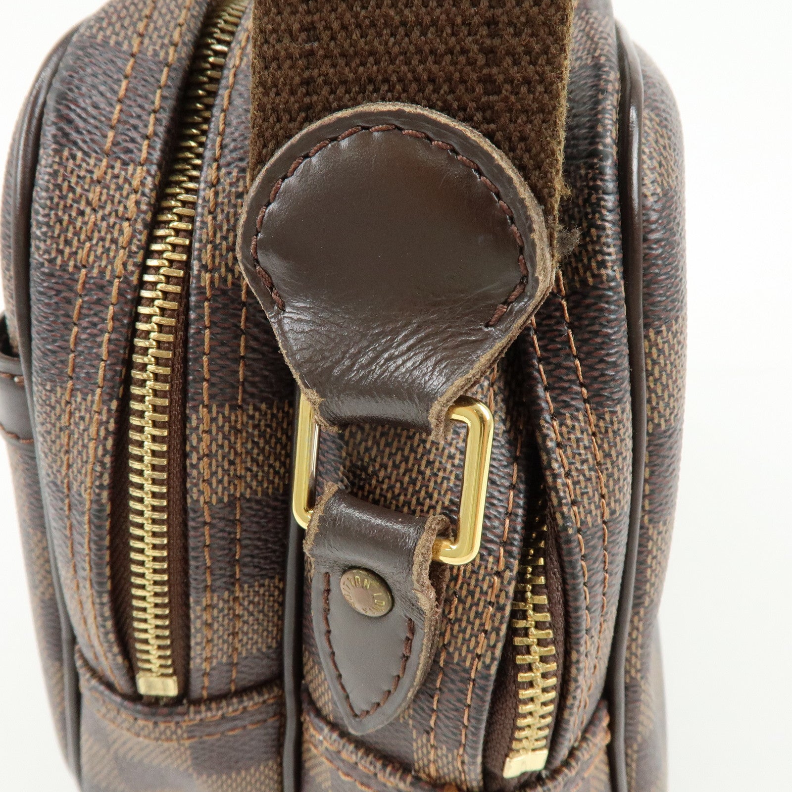 Louis Vuitton Damier Ebene Reporter PM SPO Shoulder Bag Brown M45253