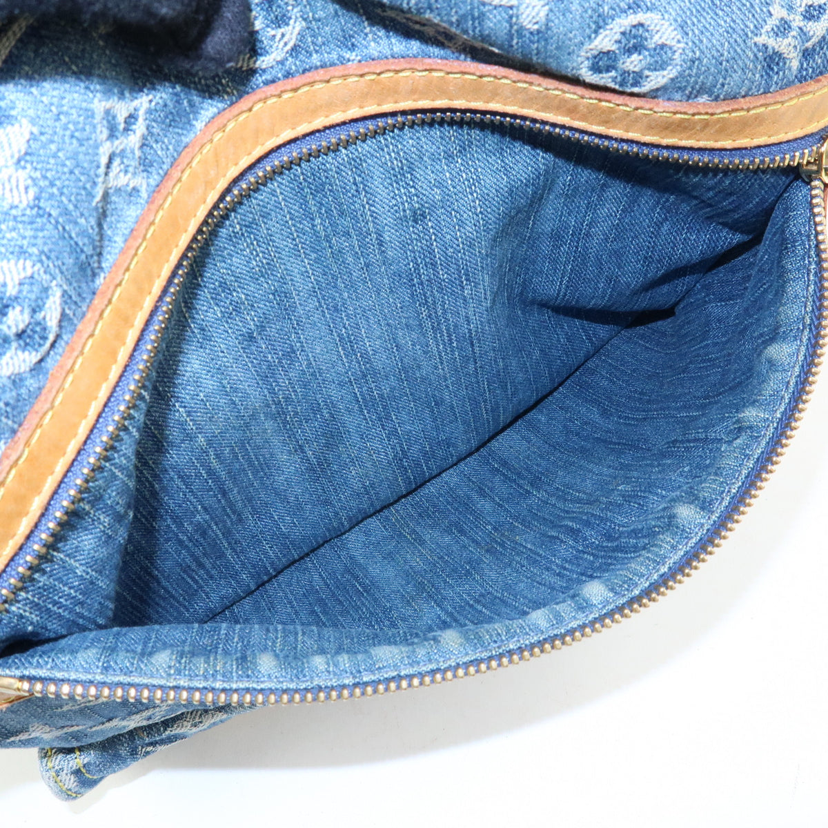 Louis Vuitton Monogram Denim Baggy GM Shoulder Bag Blue M95048