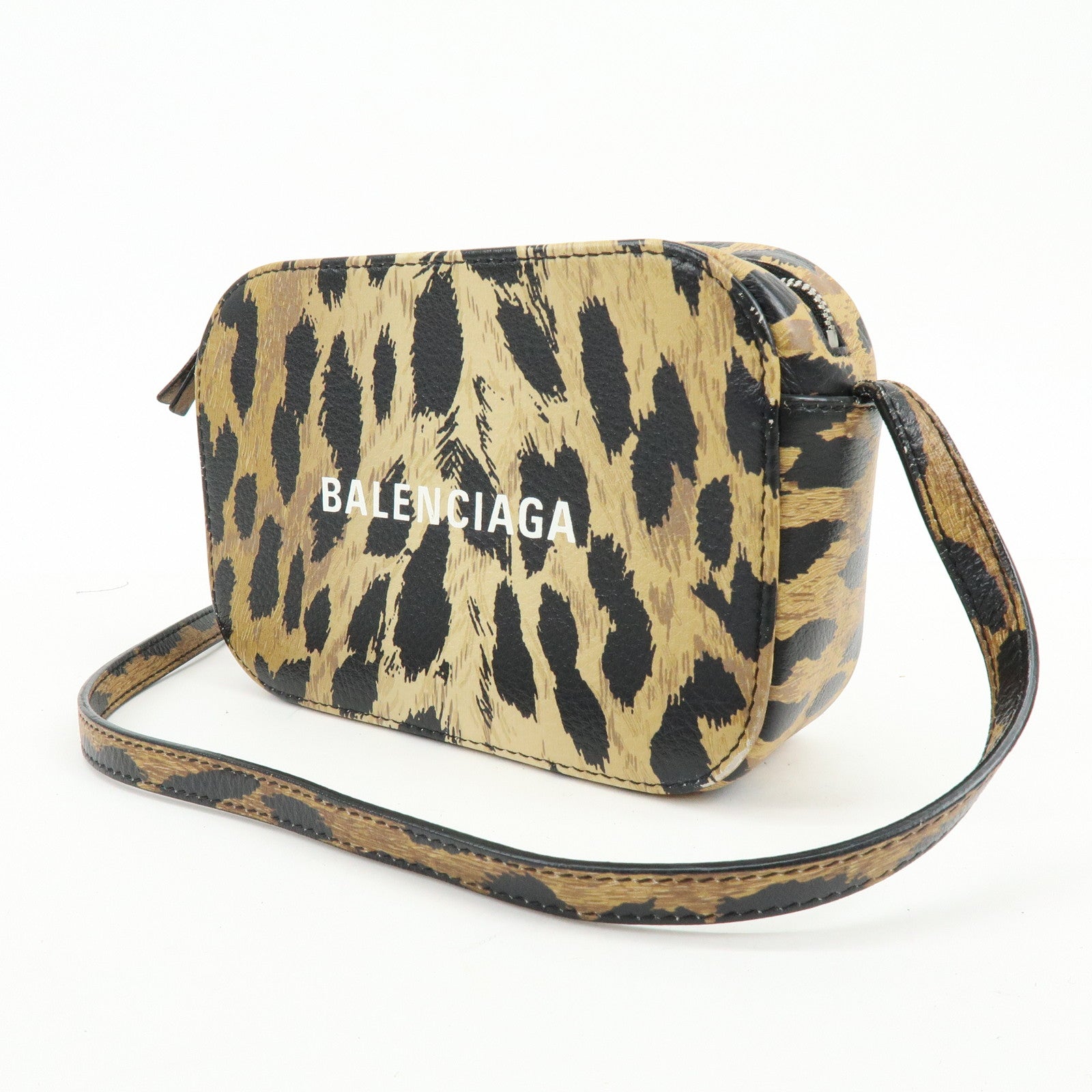 BALENCIAGA Everyday Camera Bag Shoulder Bag Leopard Pattern 552372
