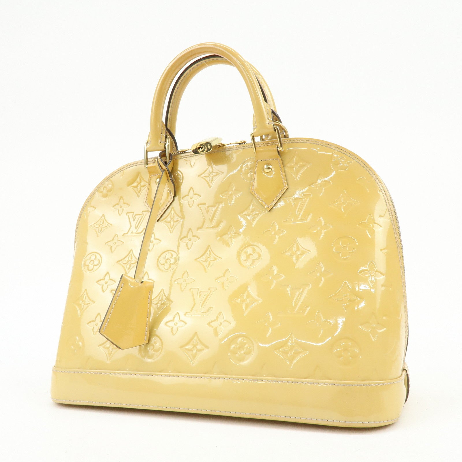 Louis Vuitton Monogram Vernis Alma PM Hand Bag Rose Florentins M91614