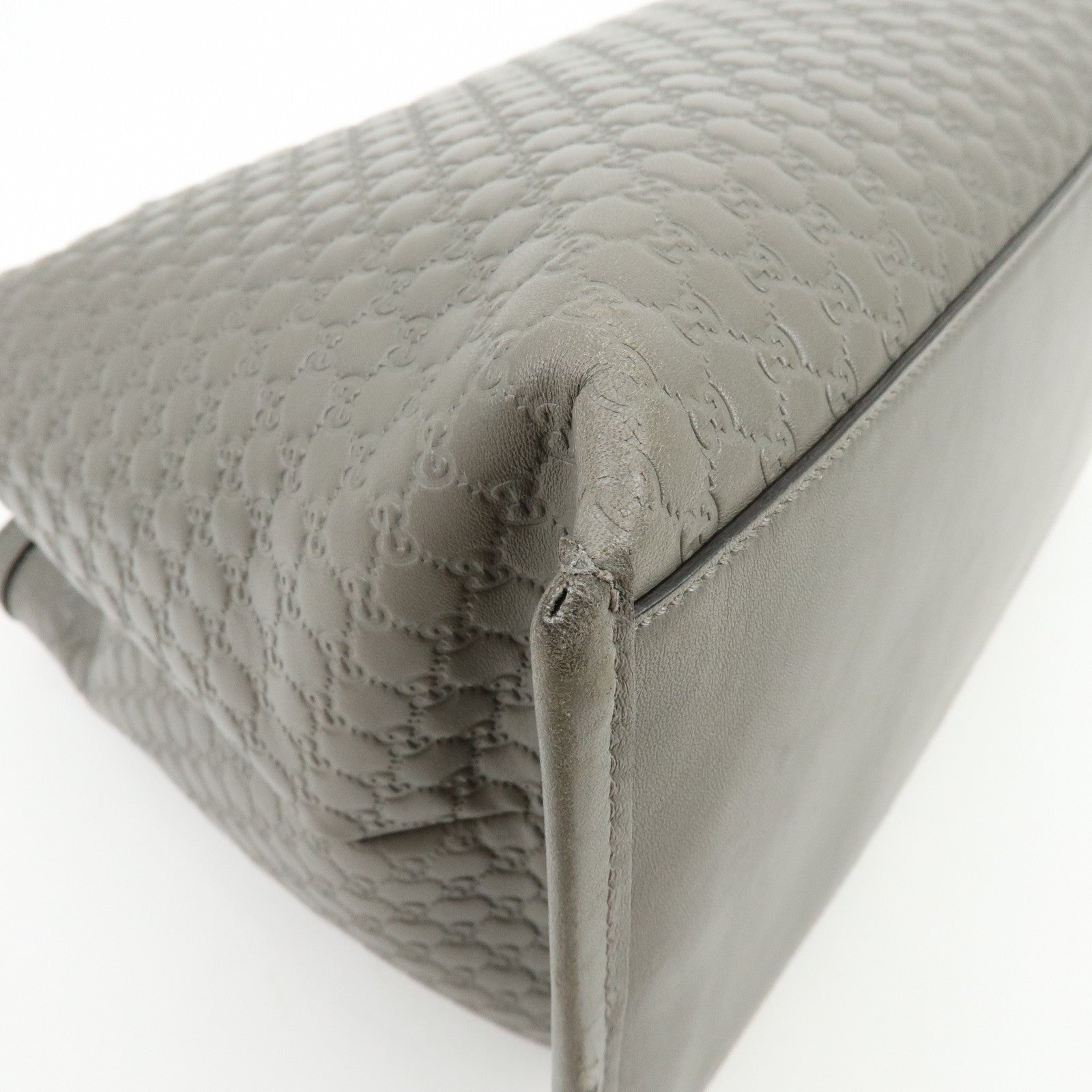 GUCCI Microguccissima Leather 2Way Bag Shoulder Bag Gray 510291