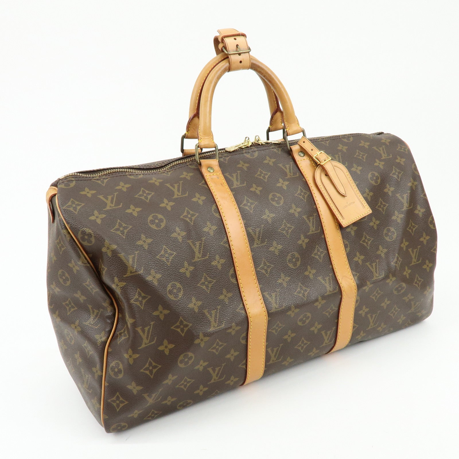 Louis Vuitton Monogram Keep All 50 Boston Bag Brown M41426