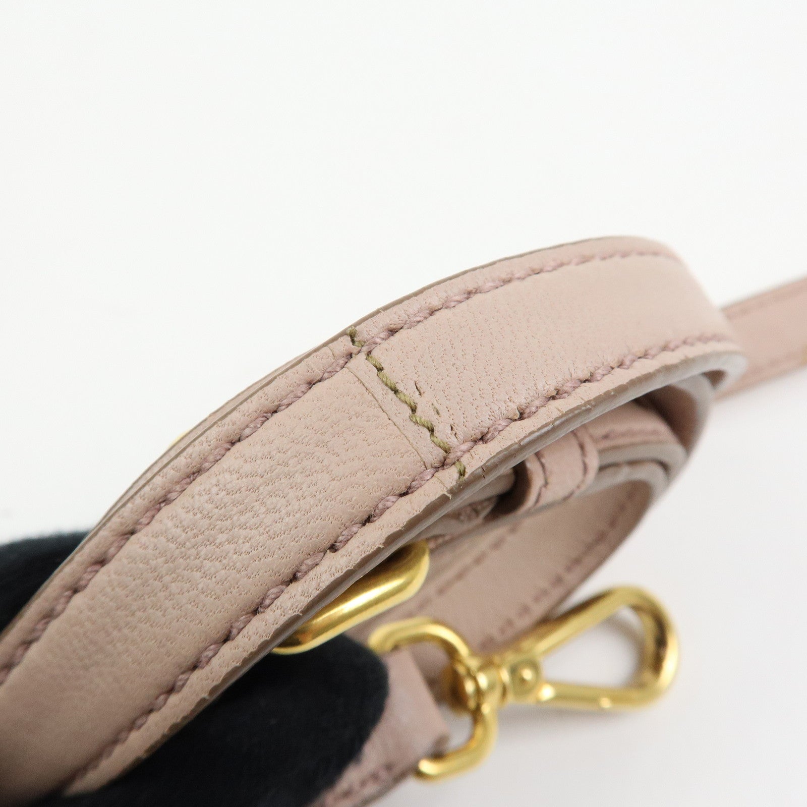 MIU MIU Matelasse Nappa Gaufre Leather 2Way Hand Bag Pink Beige RN1069