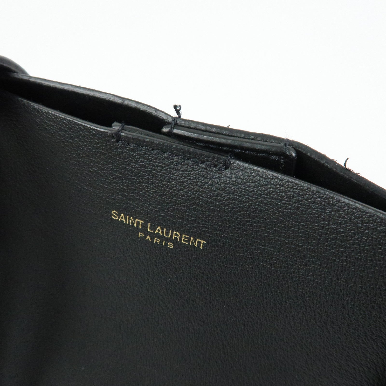 SAINT LAURENT PARIS Cassandra North South Toy Shopping Bag Black 600306