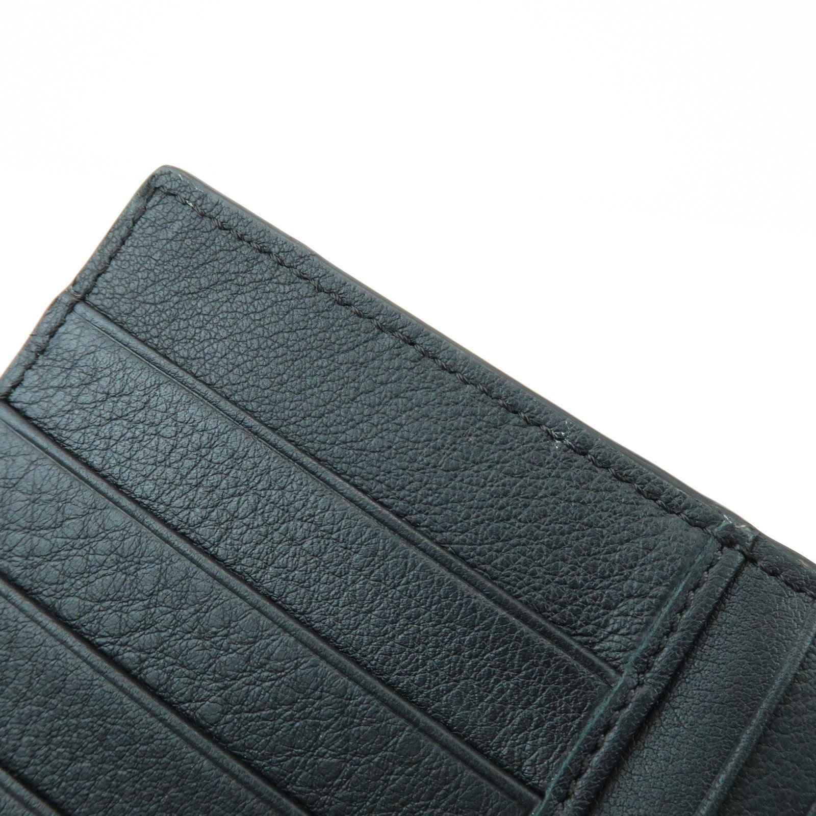 FENDI Peekaboo Leather Long Wallet Continental Wallet Black 8M0308