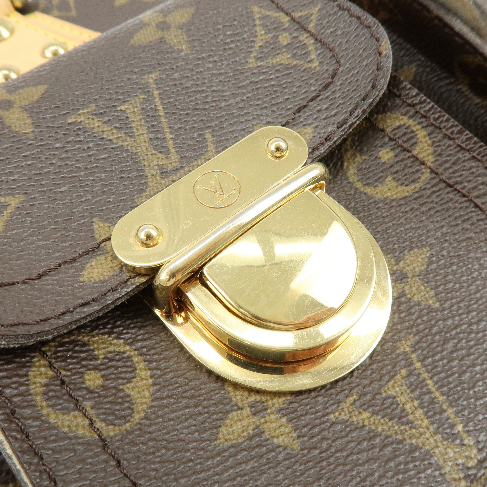 Louis Vuitton Monogram Manhattan PM Hand Bag Brown M40026