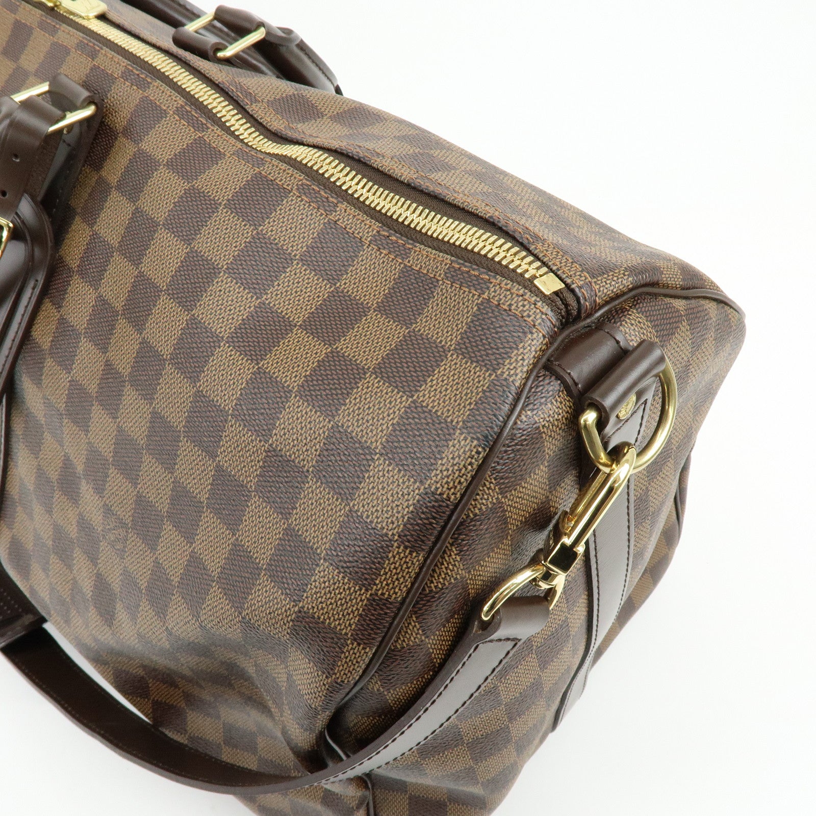 Louis Vuitton Damier Keep All Bandouliere 55 Travel Bag Brown N41414
