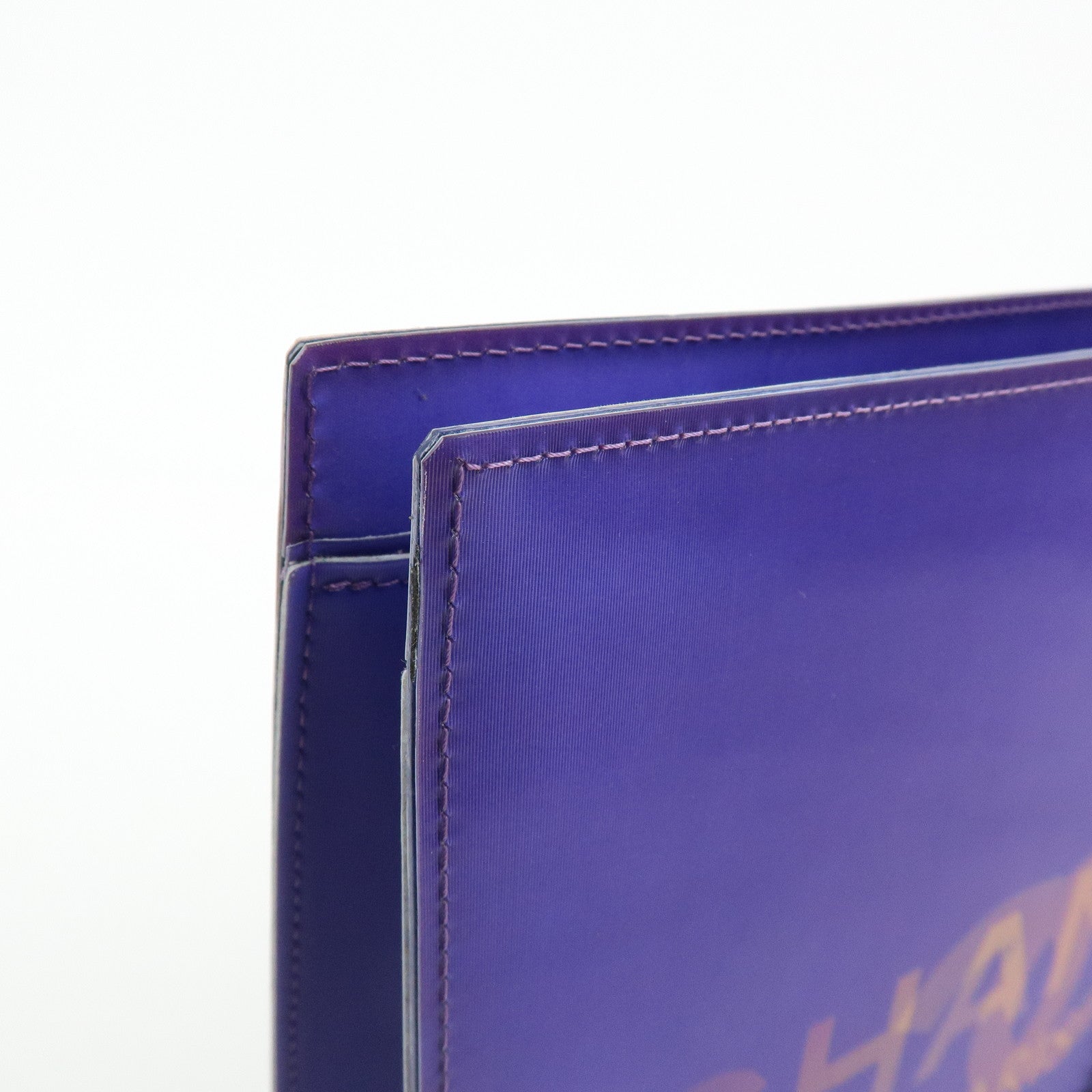 CHANEL COCO Mark Vinyl Hologram Logo Chain Shoulder Bag Purple