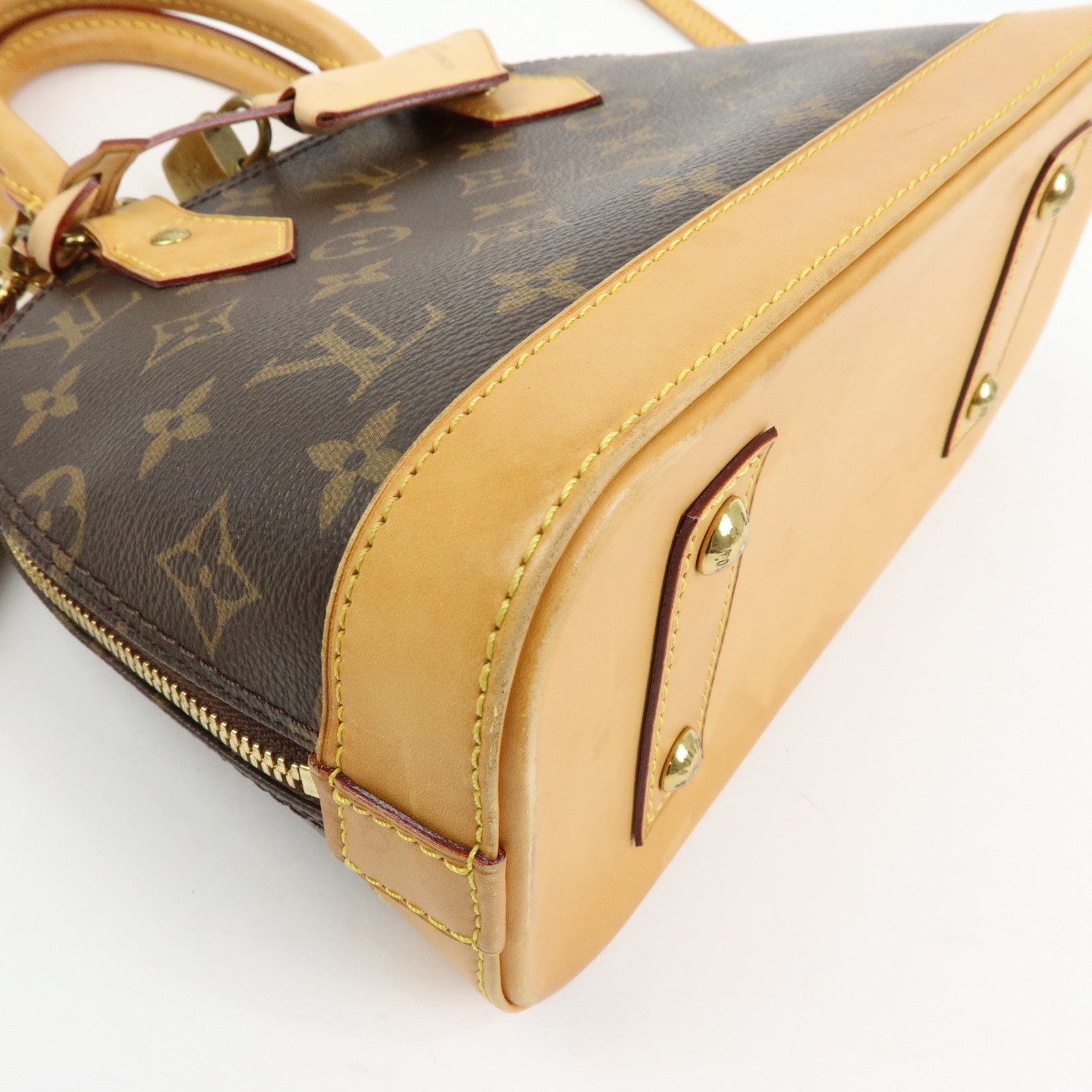 Louis Vuitton Monogram Alma BB 2 Way Hand Bag Shoulder Bag Brown M53152