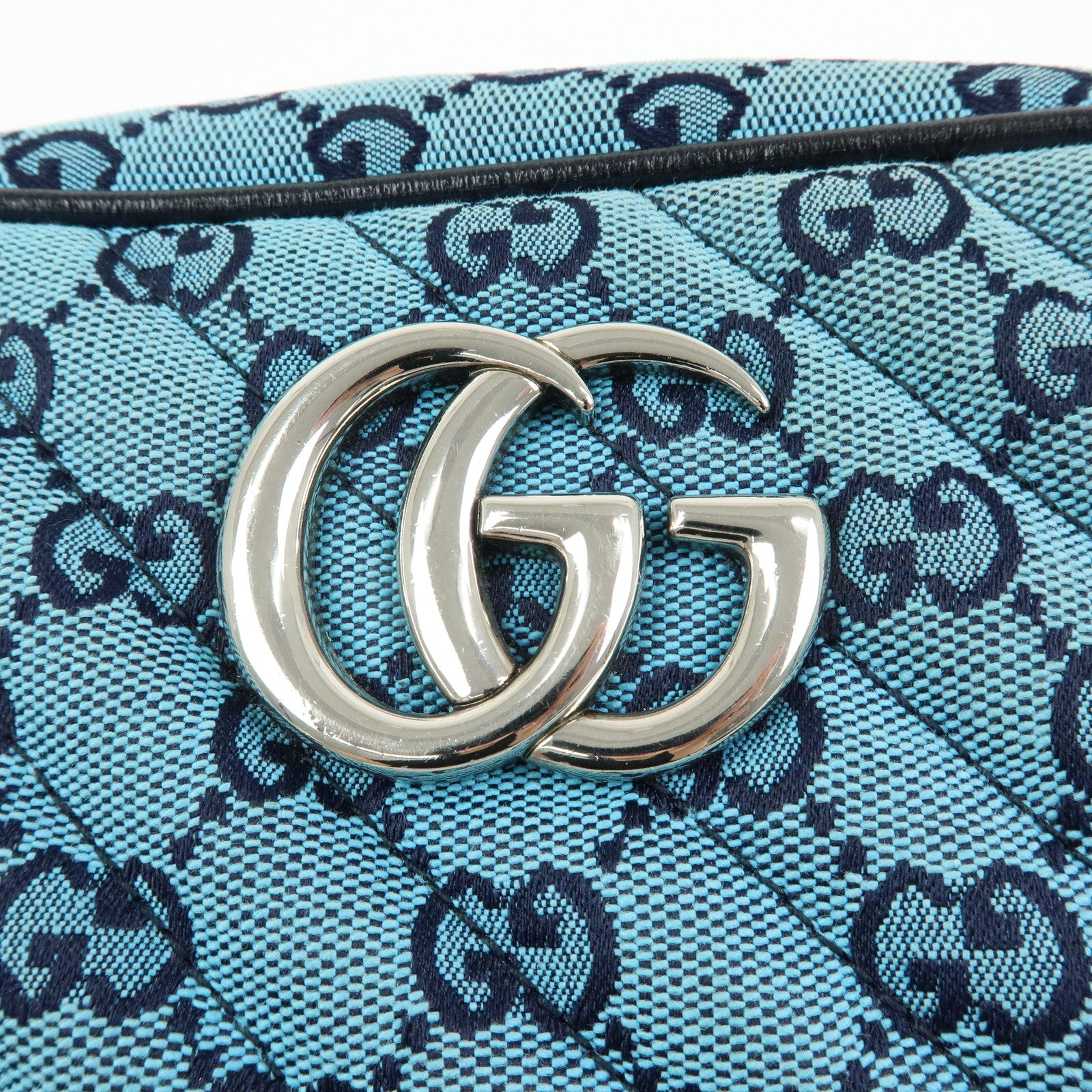 GUCCI GG Marmont Shoulder Bag Crossbody Bag Blue Dark Navy 447632