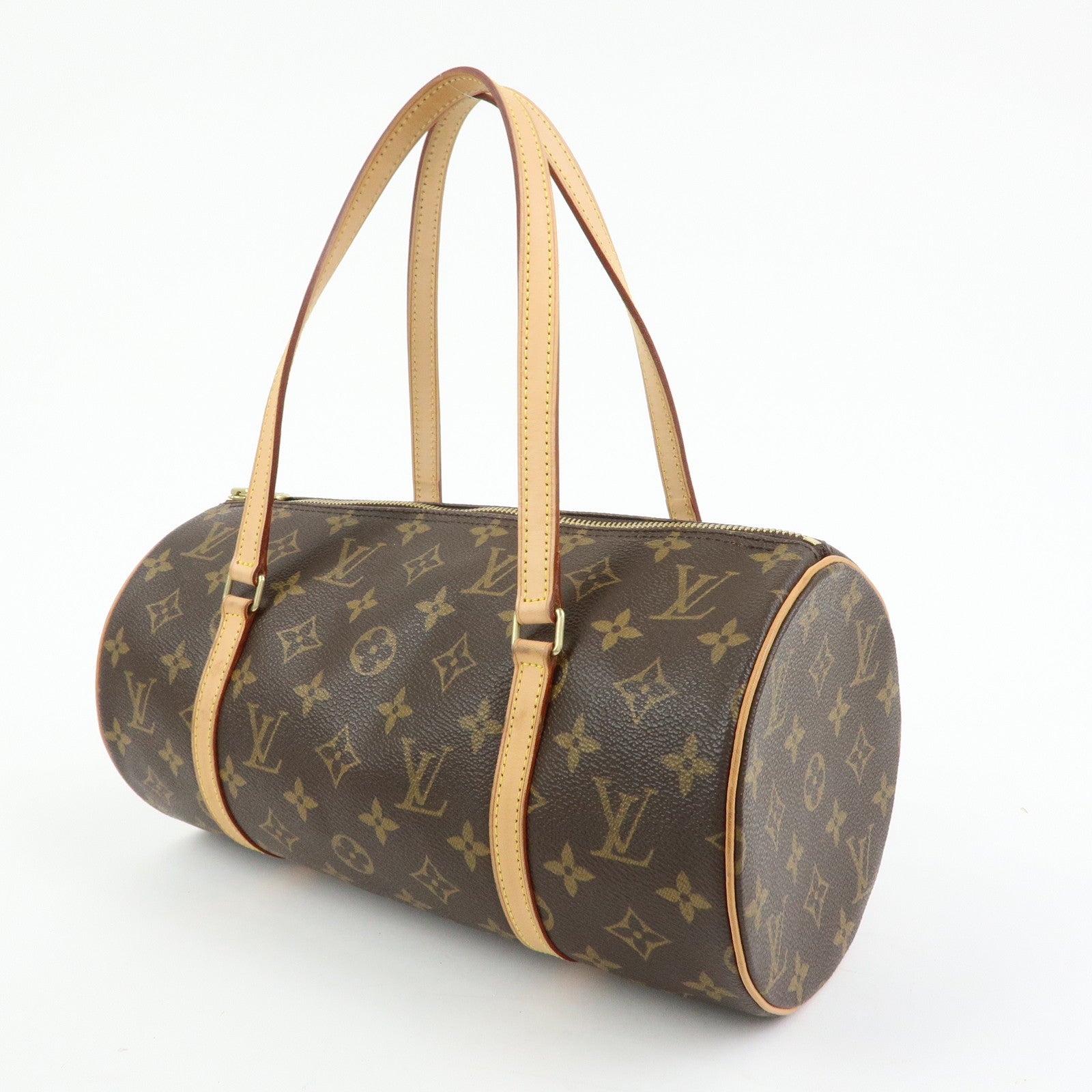 Louis Vuitton Monogram Papillon 30 Hand Bag & Pouch Brown M51385