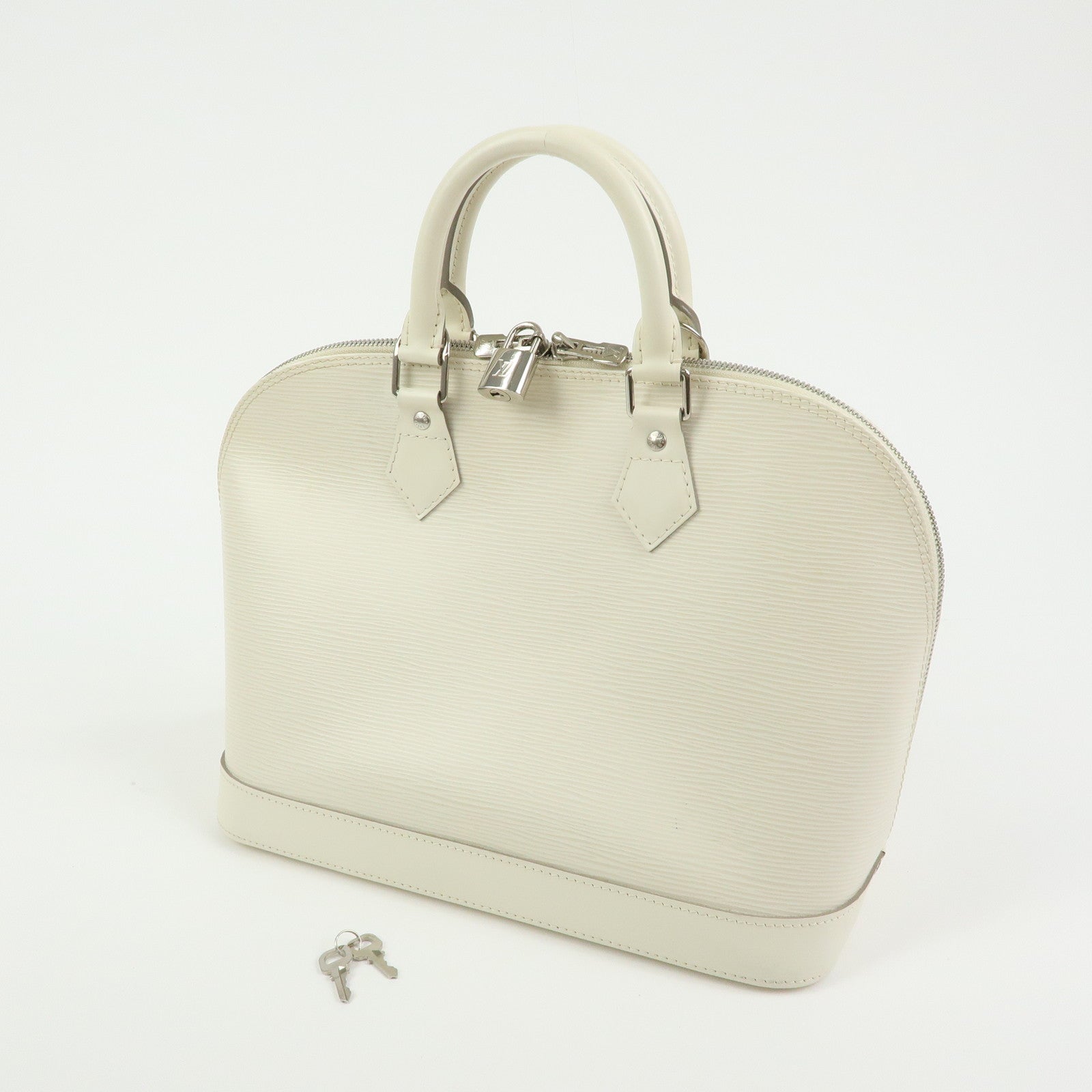 Louis Vuitton Epi Alma PM Hand Bag White Ivoire M5280J